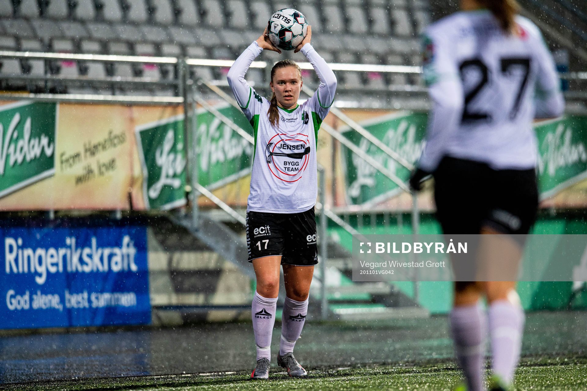 Emilia Stensrud Tyribakken of Hønefoss during the 1. division football match between Hønefoss and Medkila on November 1, 2020 in Hønefoss.