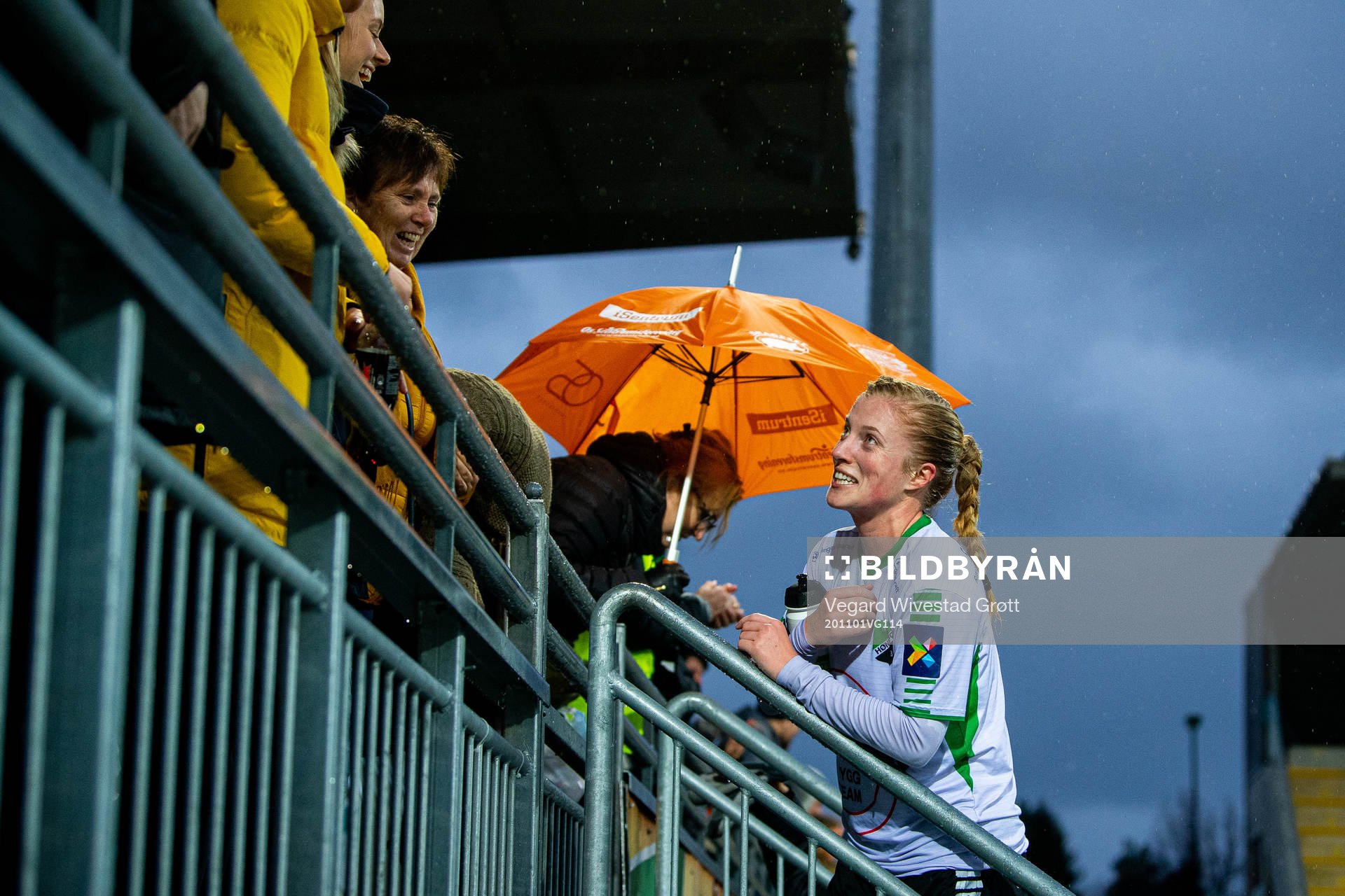 Stina Næss Berge of Hønefoss after the 1. division football match between Hønefoss and Medkila on November 1, 2020 in Hønefoss.