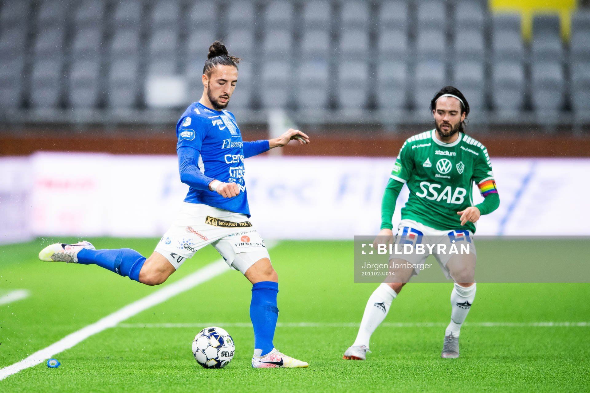 Norrbys Dijan Vukojevic och Brages Robbin Sellin