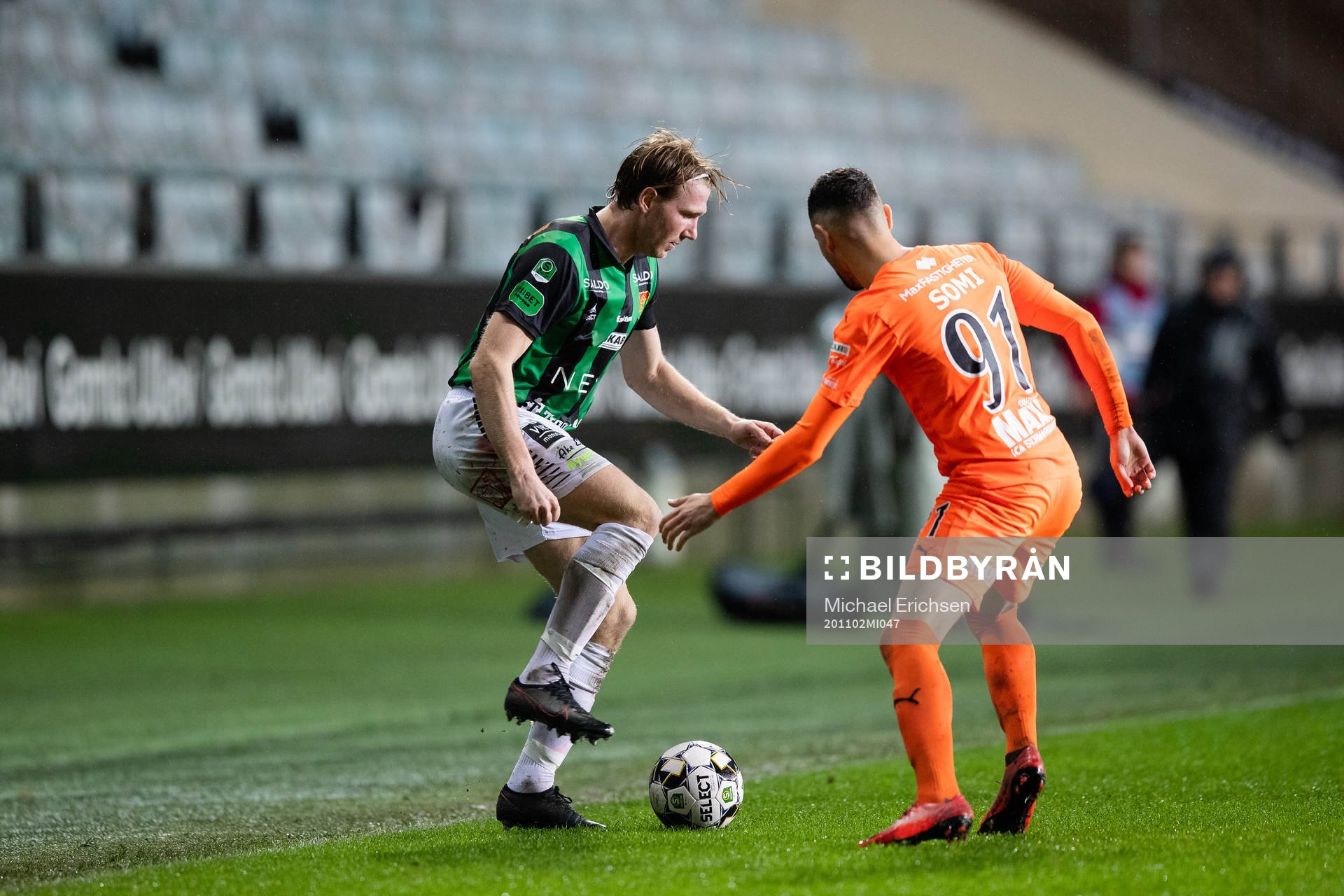 GAIS August Wängberg och AFC Eskilstunas Gabriel Somi