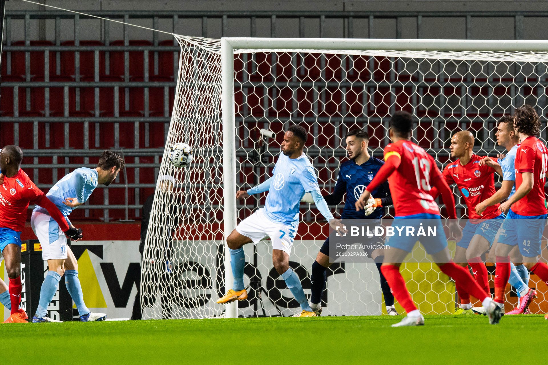 under fotbollsmatchen i Allsvenskan mellan Helsingborg och