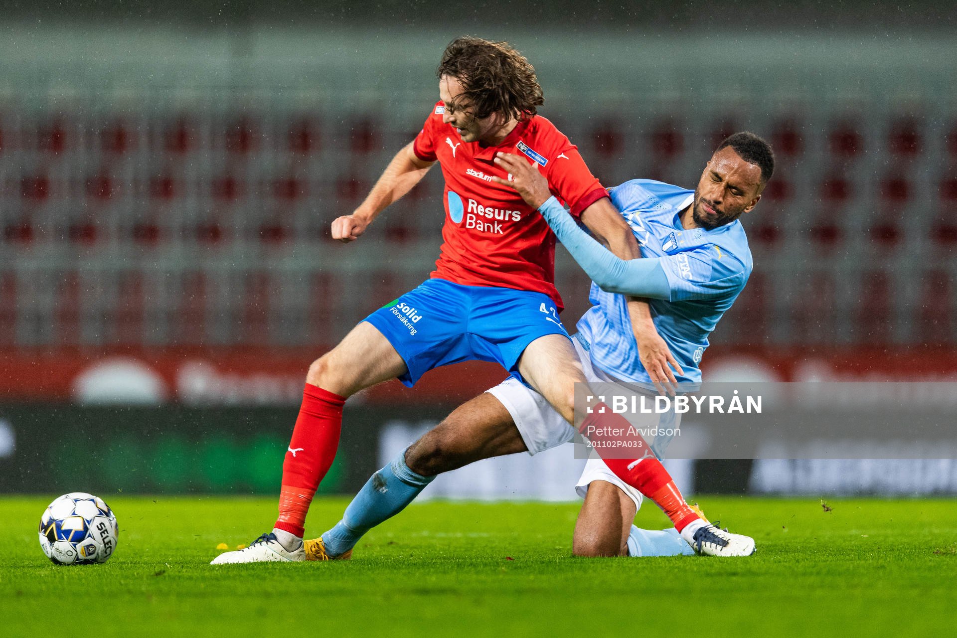 Helsingborgs Mikkel Diskerud och Malmö FF Isaac Kiese
