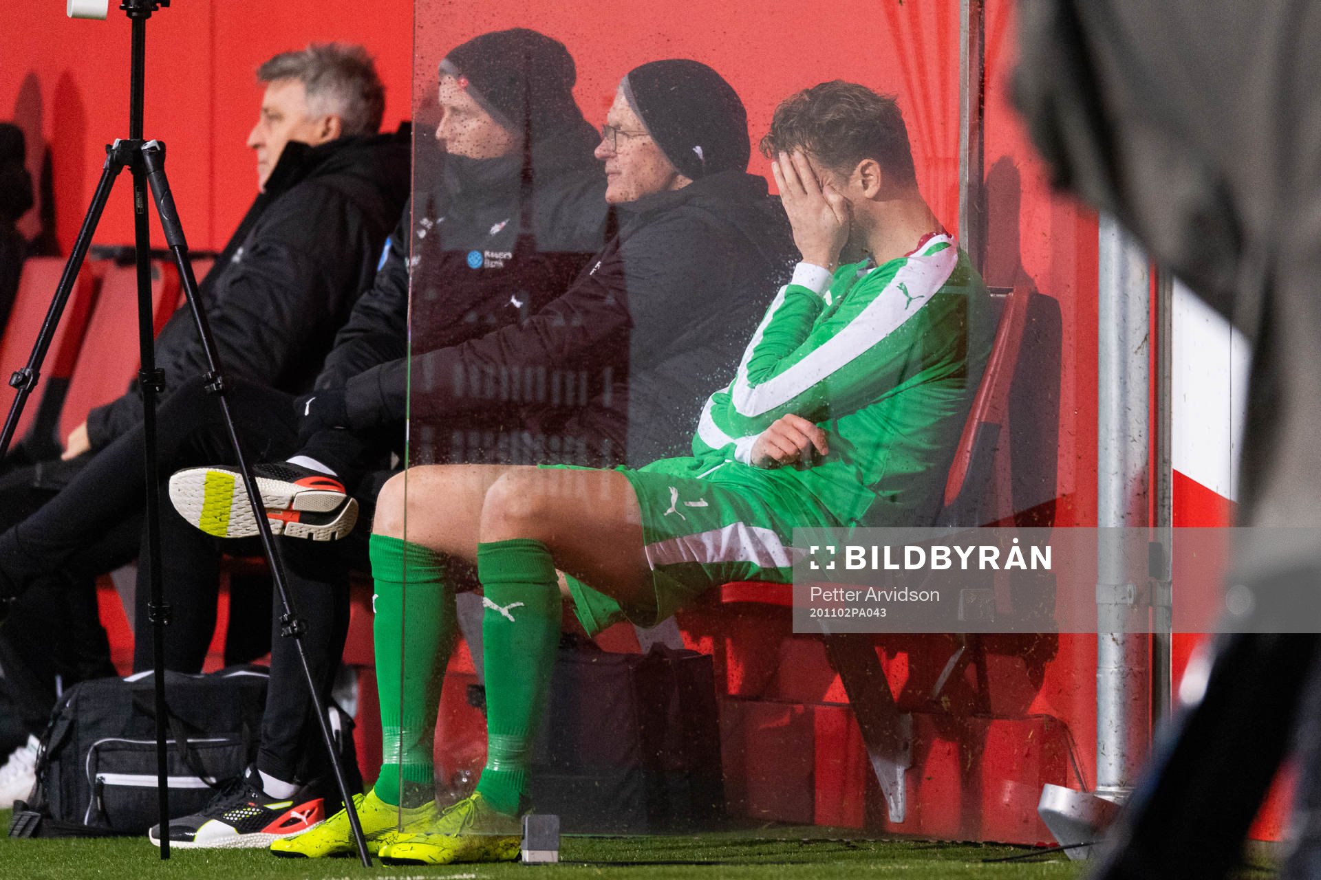 Helsingborgs målvakt Anders Lindegaard deppar