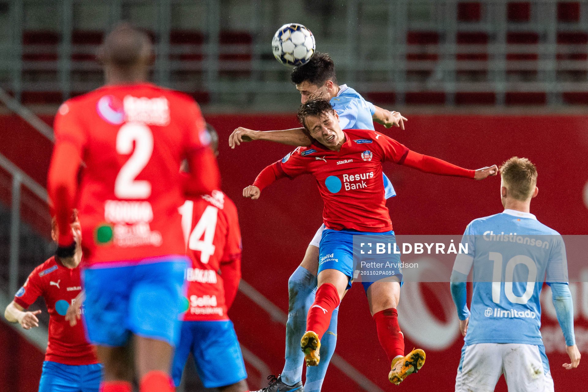 Helsingborgs Alex Timossi och Malmö FFs Anel Ahmedhodzic