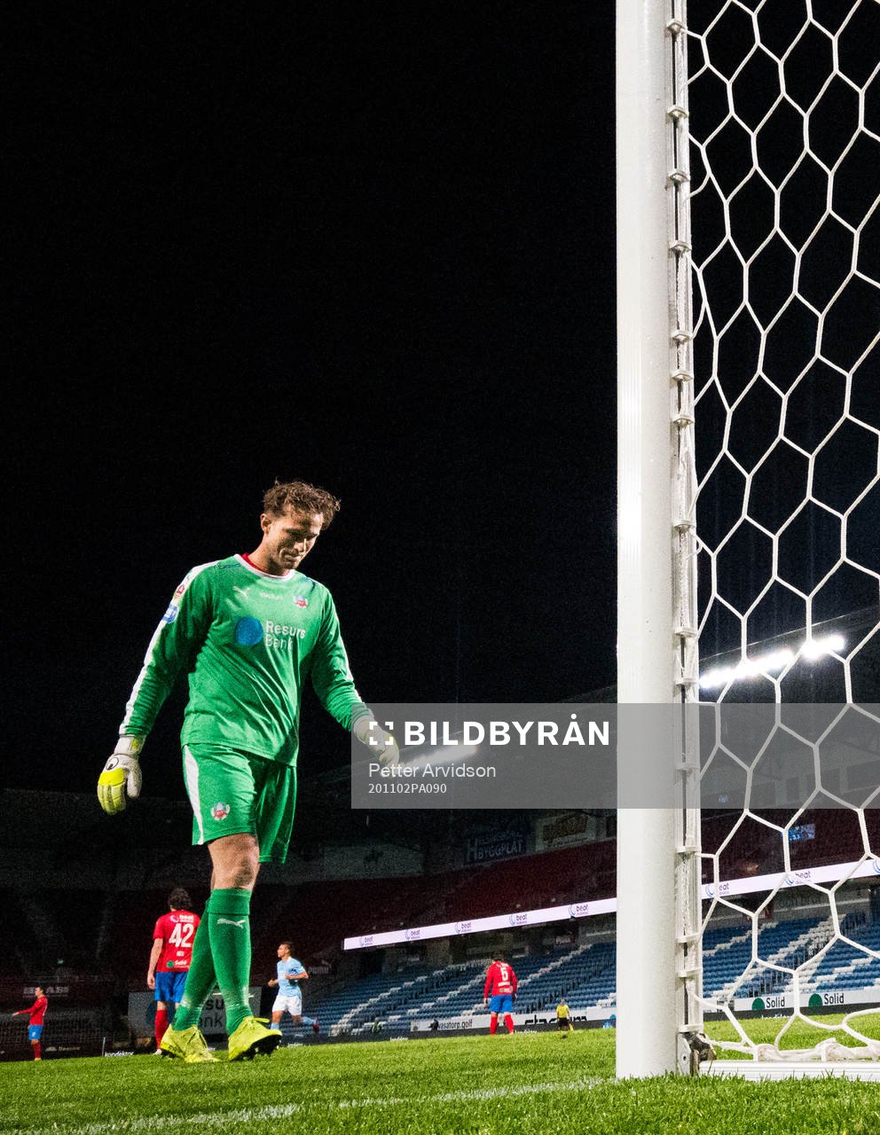Helsingborgs målvakt Anders Lindegaard deppar