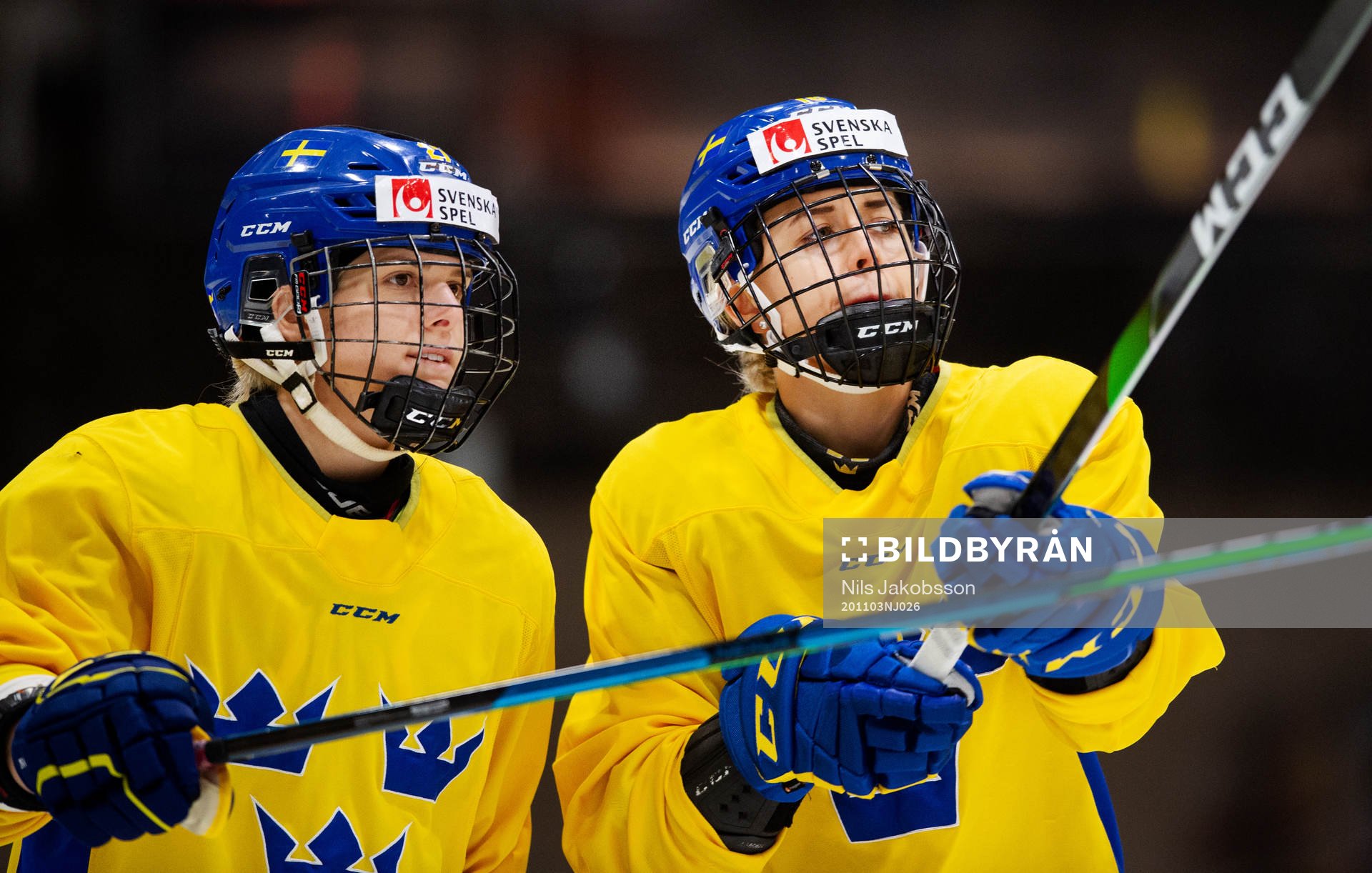 Sveriges Emma Nordin och Lisa Johansson