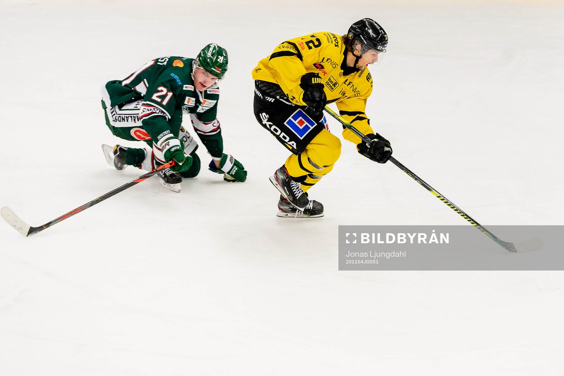 Västerås Viktor Hertzberg åker ifrån Tingsryds Filip