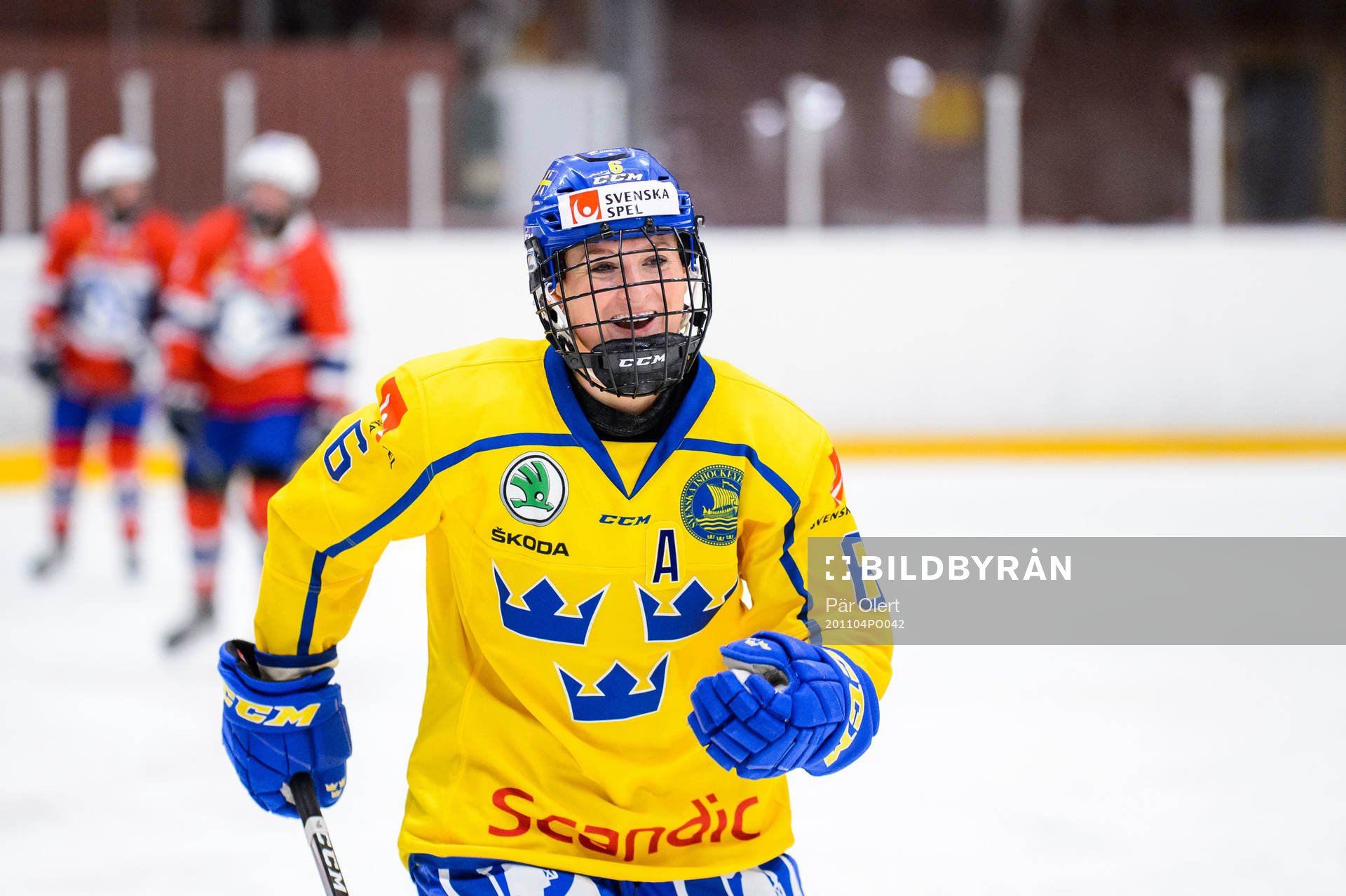 Josefine Holmgren of Sweden celebrates