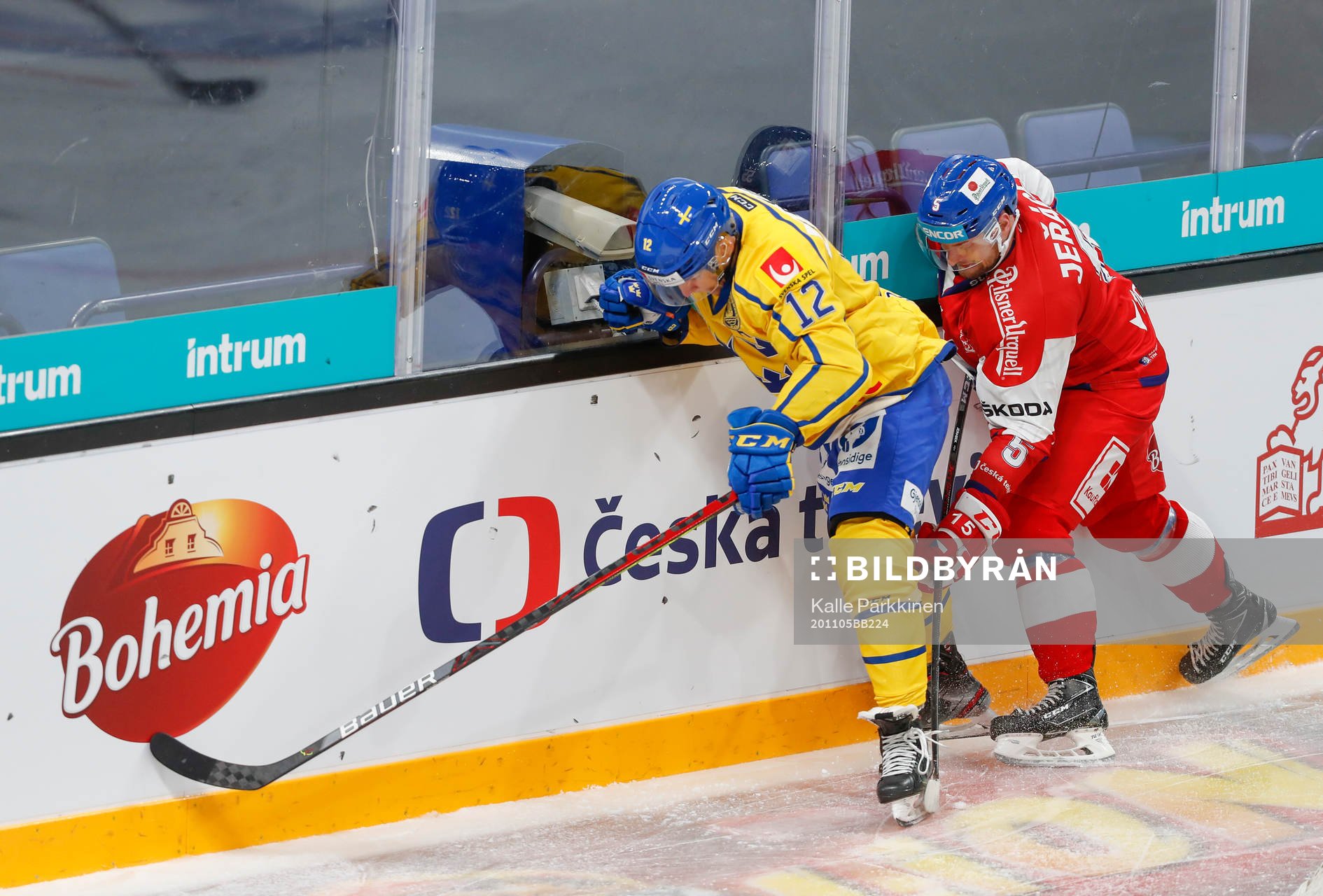 Max Friberg #12, SWE and Jakub Jerabek #5, CZE