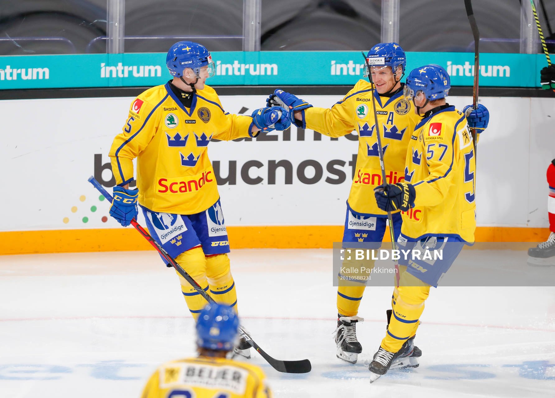 Gustav Backström #5, SWE, and Anton Wedin #57, SWE