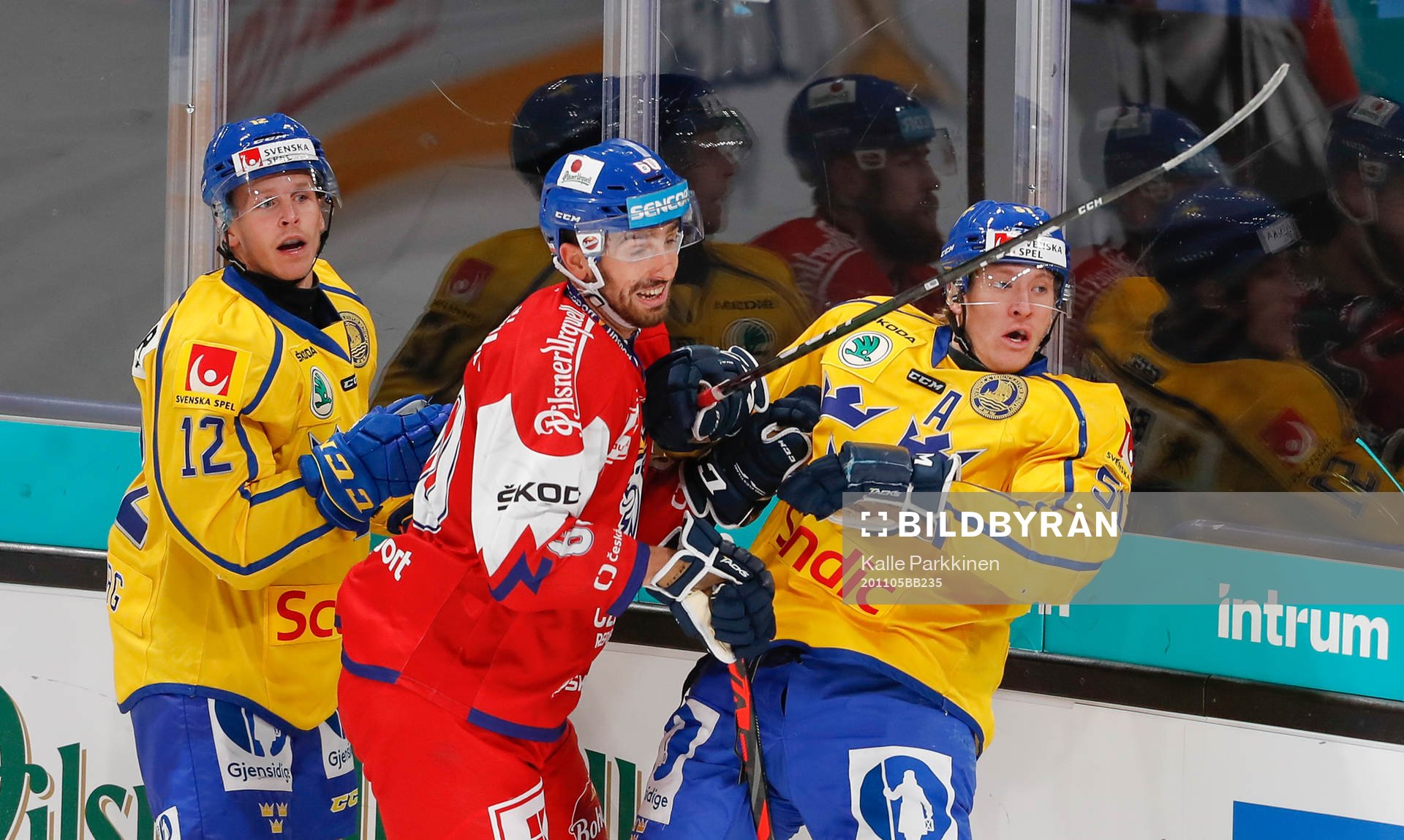 Max Friberg #12, SWE, Vojtech Mozik #65, CZE and Emil