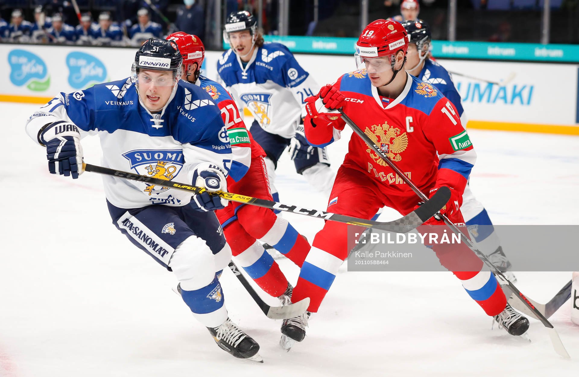 Jarkko Parikka #51, FIN and Vasili Podkolzin #19, RUS