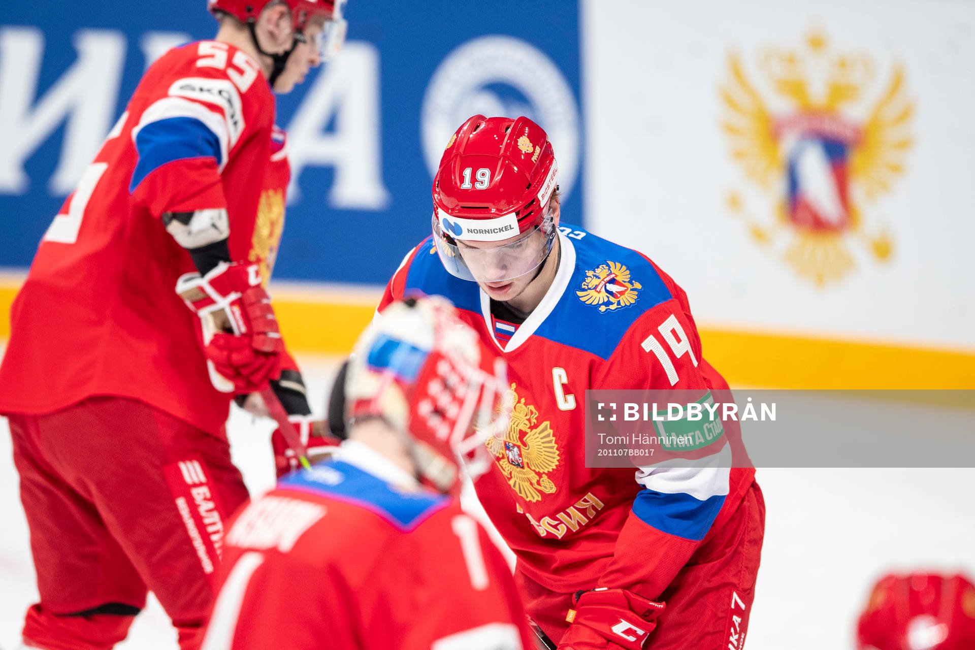 Vasili Podkolzin #19, RUS, Yaroslav Askarov #1, RUS, Daniil