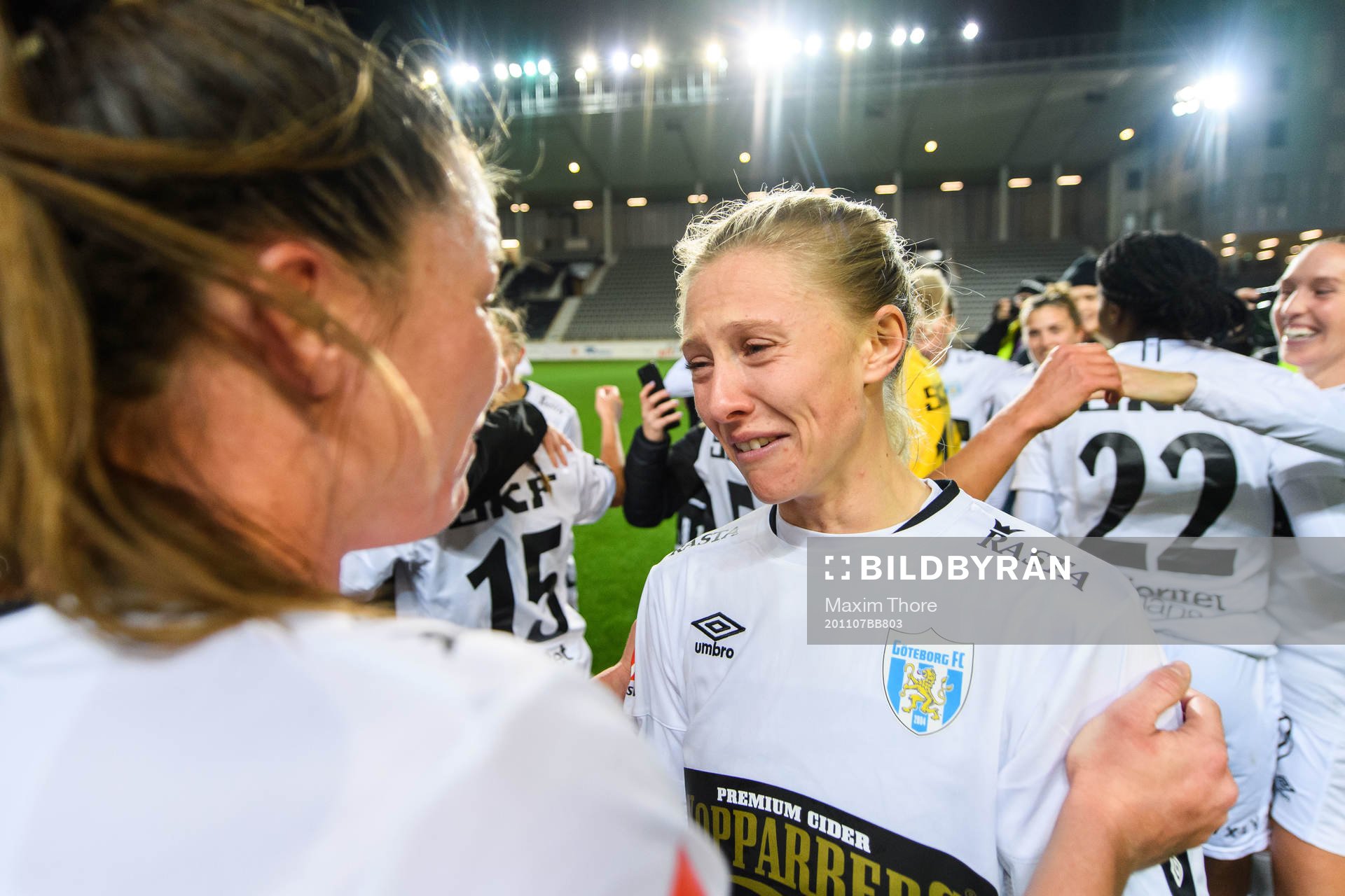 Göteborgs Rebecka Blomqvist jublar över SM-guldet