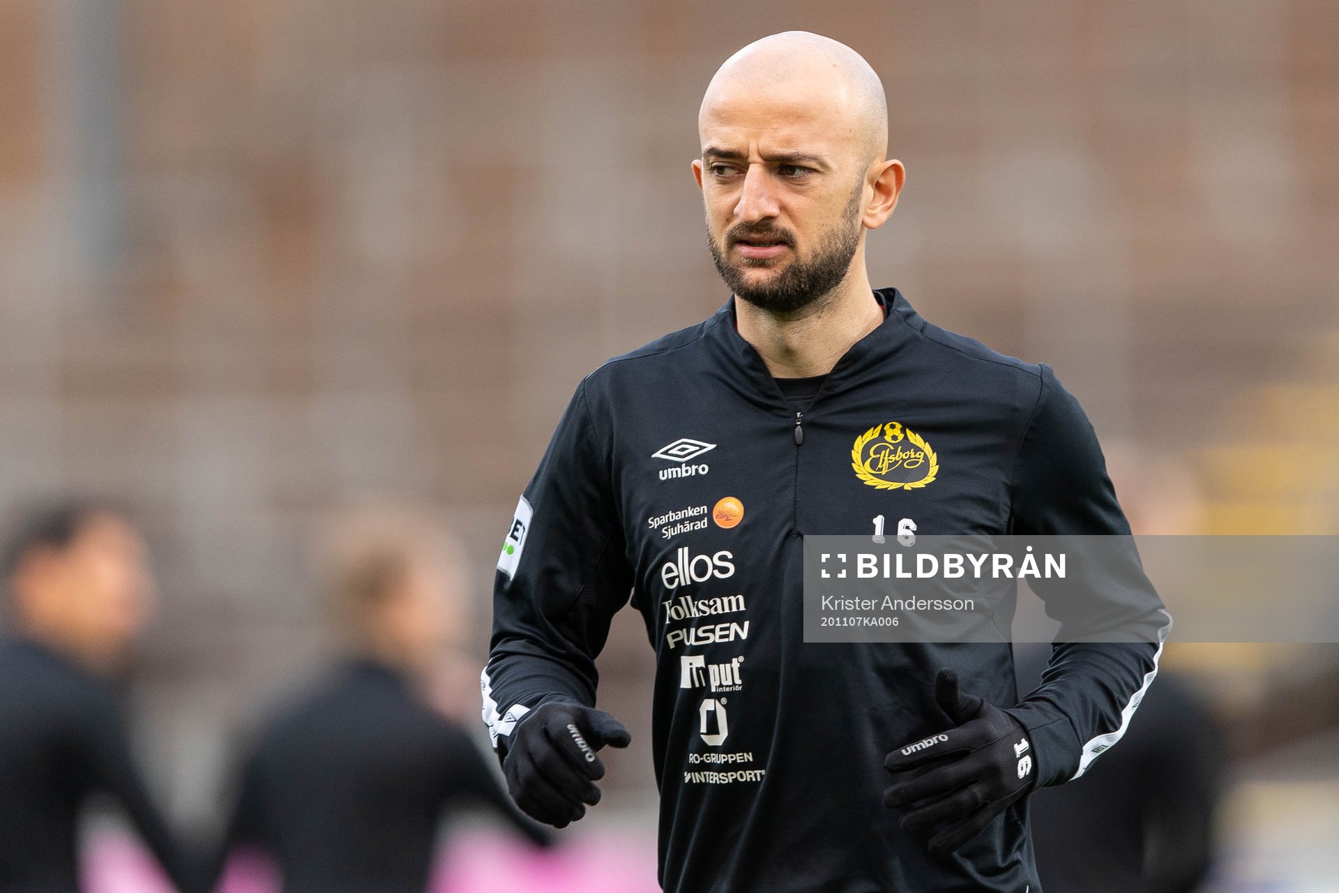 Elfsborgs Robert Gojani före fotbollsmatchen i Allsvenskan