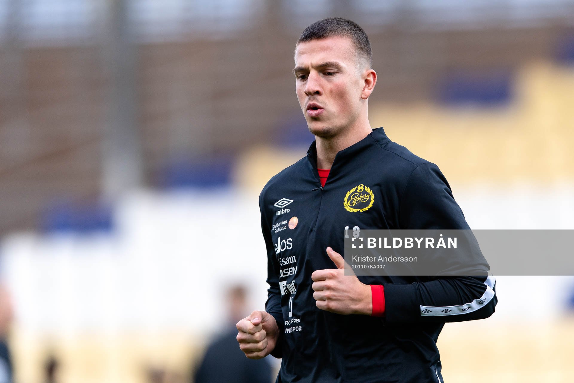 Elfsborgs Simon Olsson före fotbollsmatchen i Allsvenskan