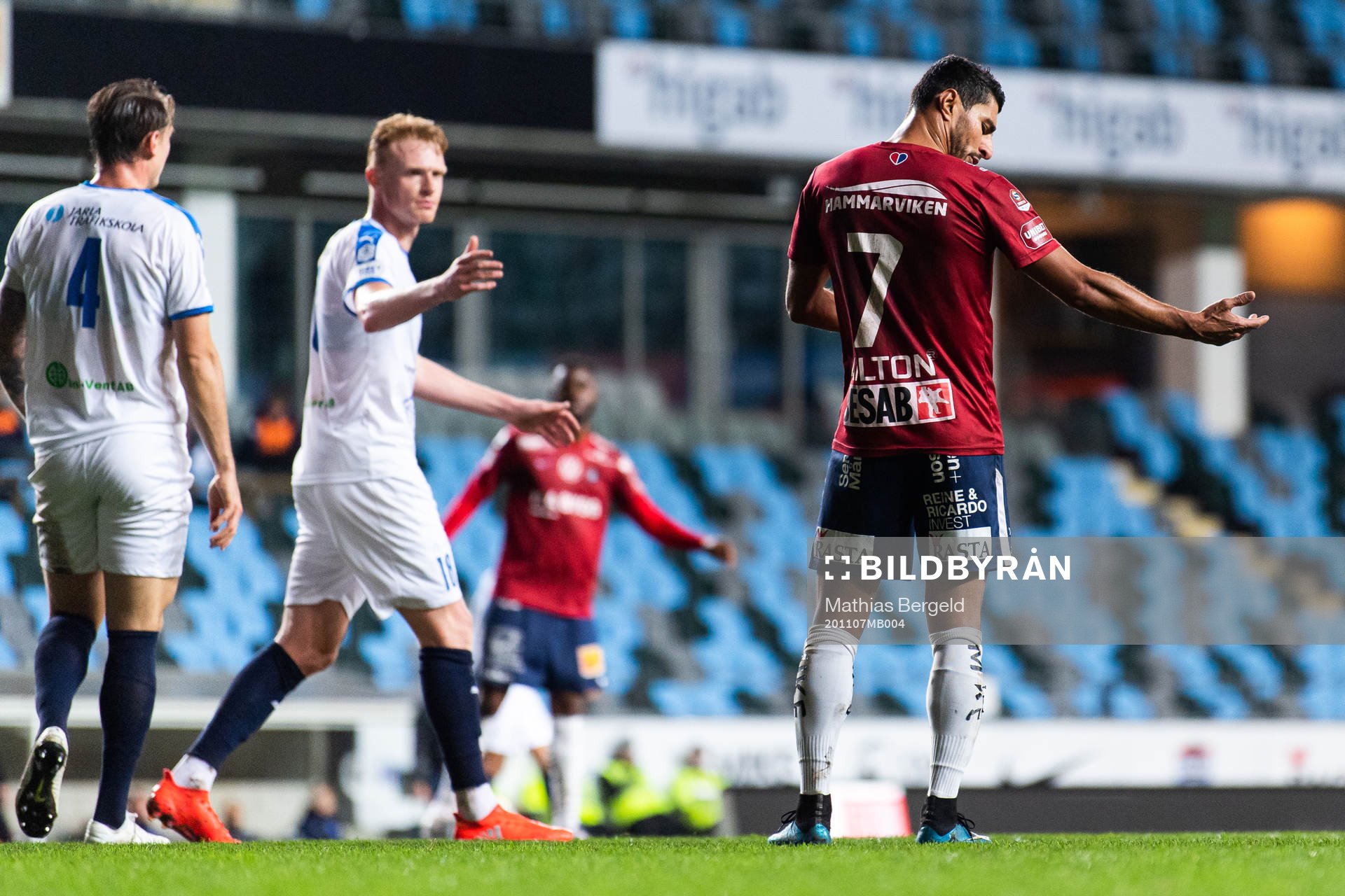 Örgrytes Ailton Jose Almeida reagerar