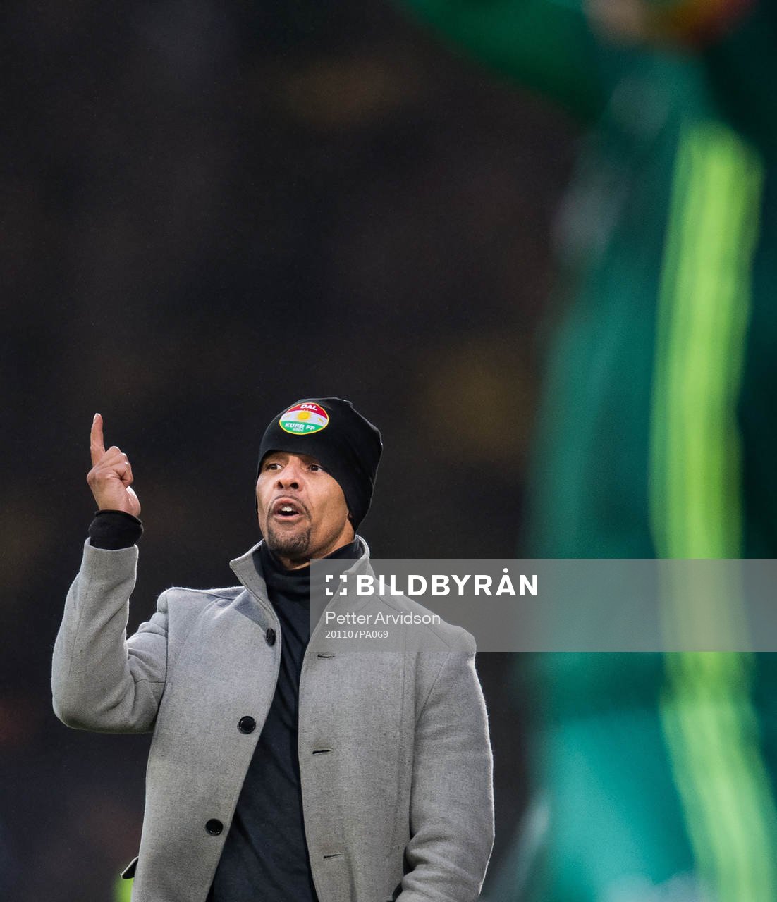 Dalkurds tränare Paul Olausson under fotbollsmatchen i Superettan mellan Halmstad och Dalkurd den 7 november 2020 i Halmstad.