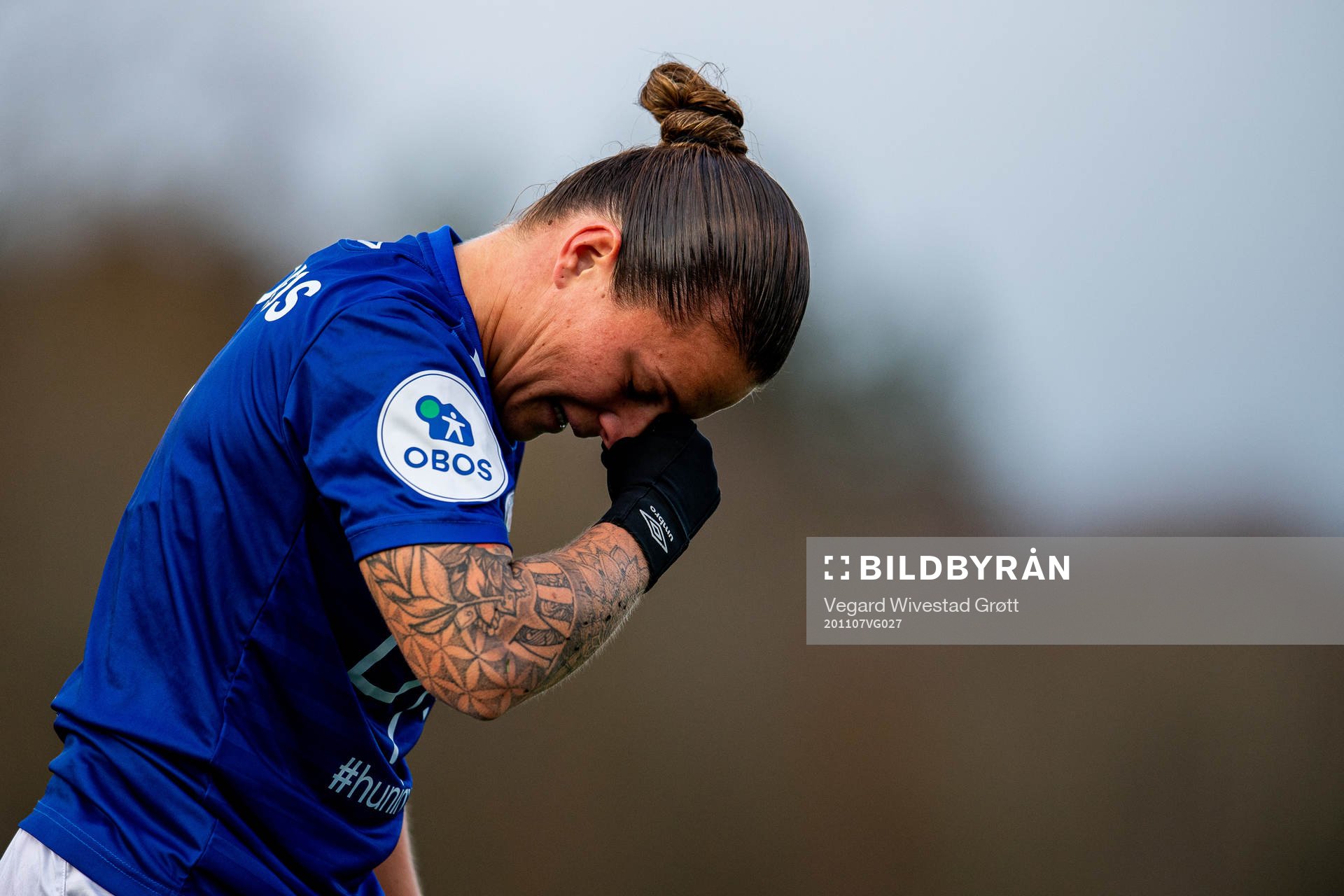 Sherida Spitse of Vålerenga looks dejected