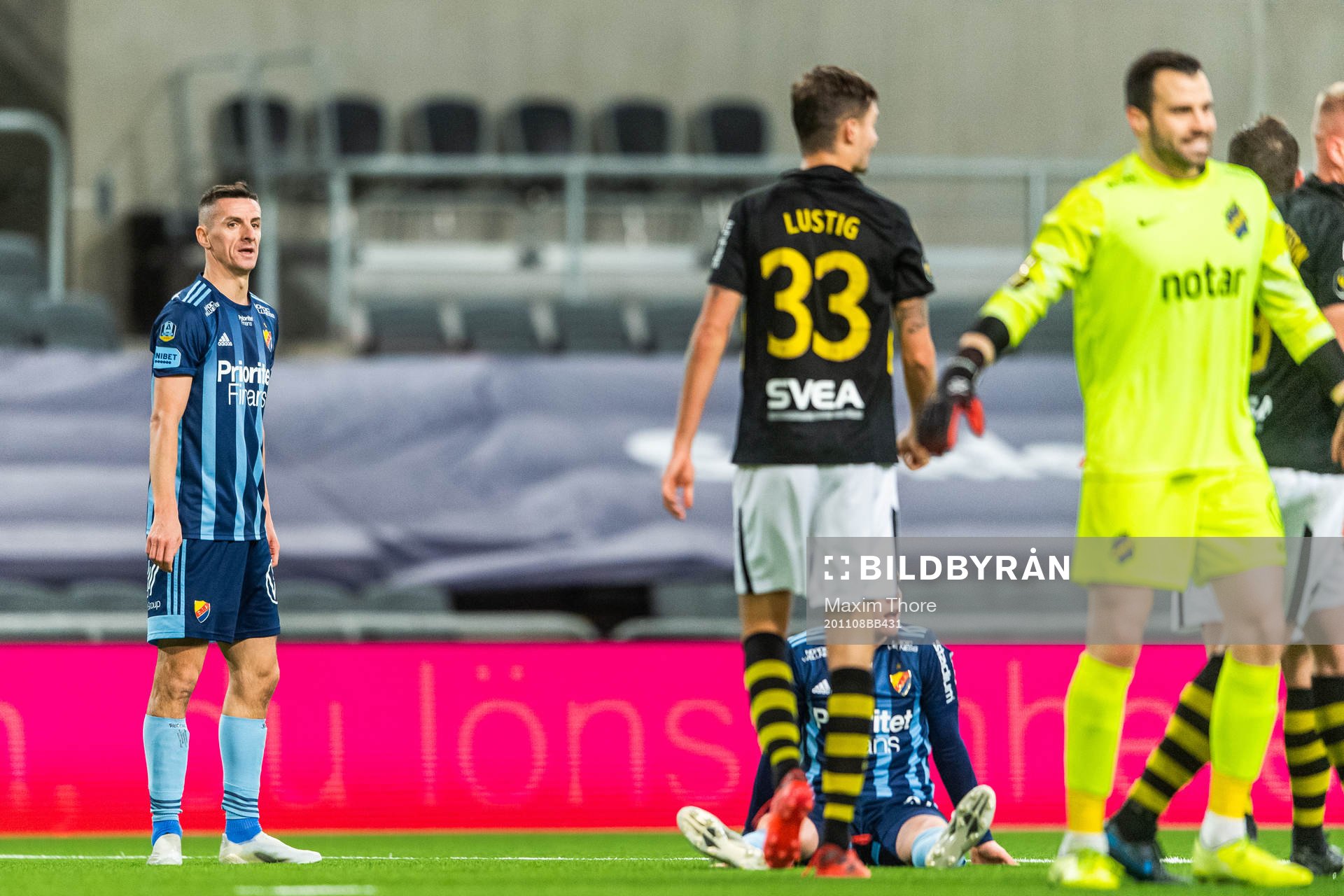 Djurgårdens Haris Radetinac deppar
