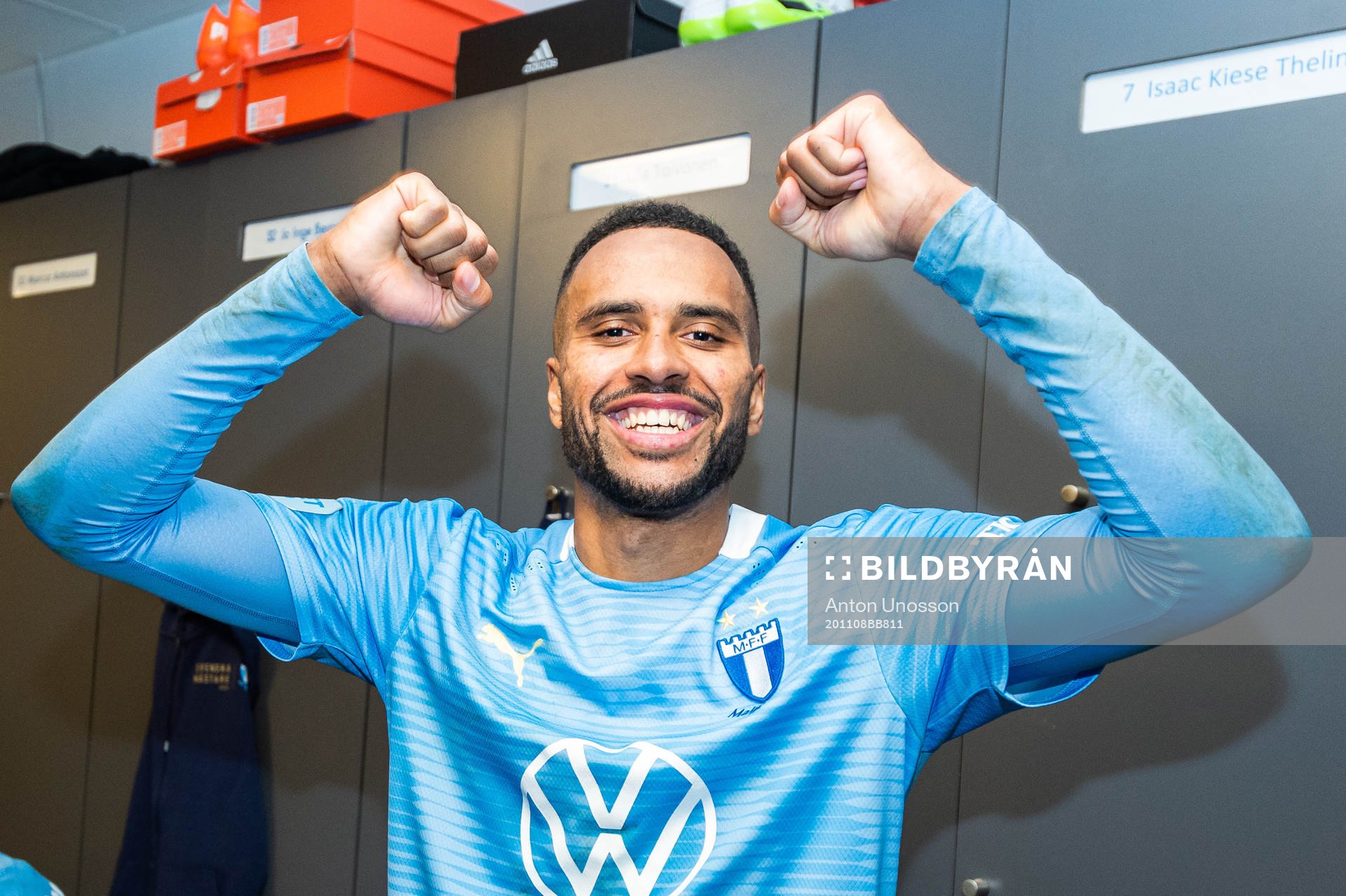I denna handout bild från Malmö FF syns Malmö FFs Isaac