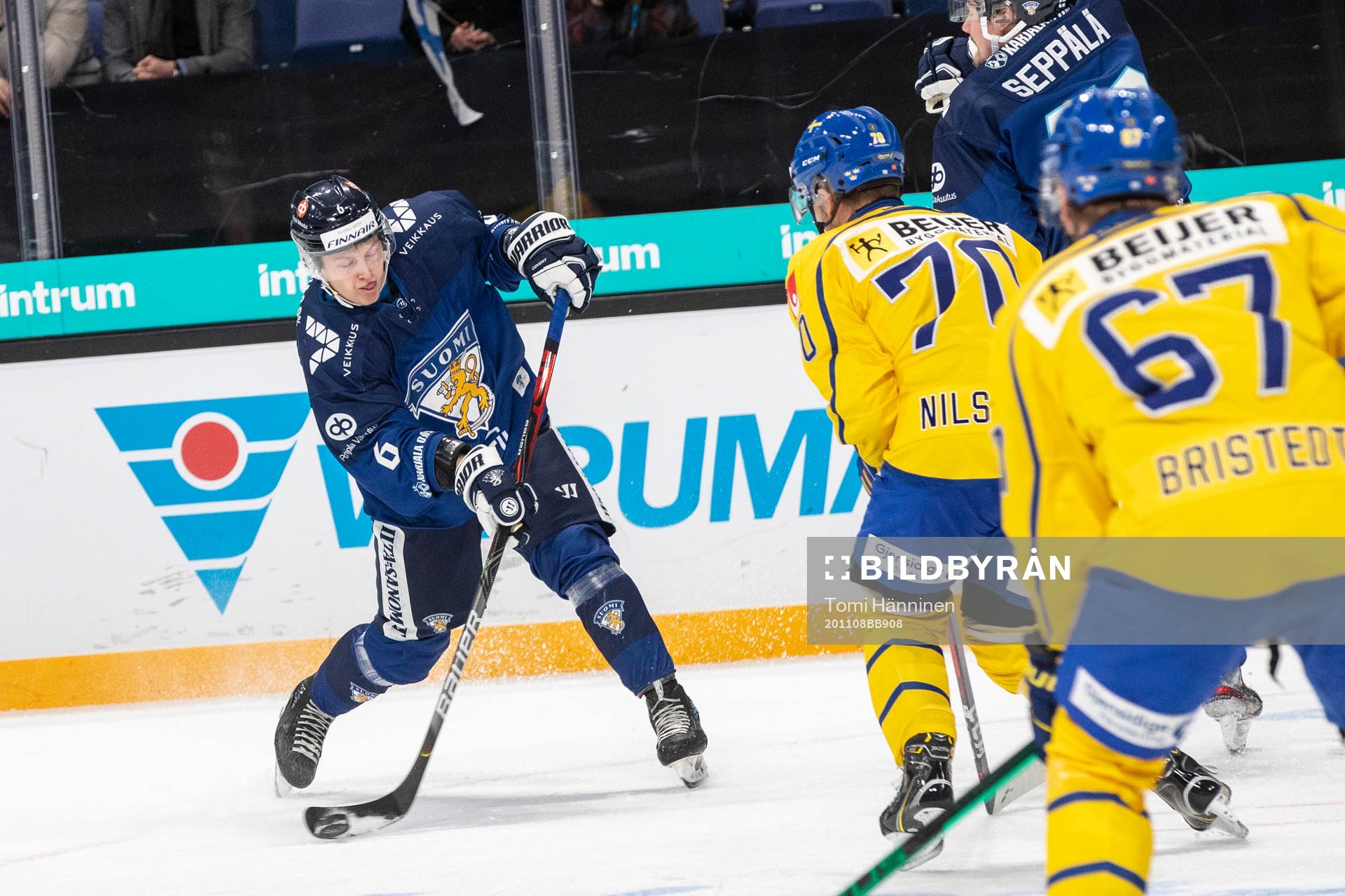 Axel Rindell #6, FIN, Jacob Nilsson #70, SWE, Leon Bristedt
