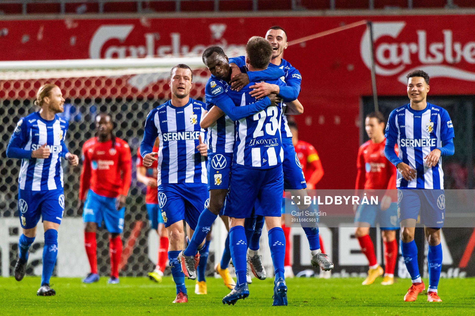IFK Göteborg Emil Holm jublar med lagkamrater