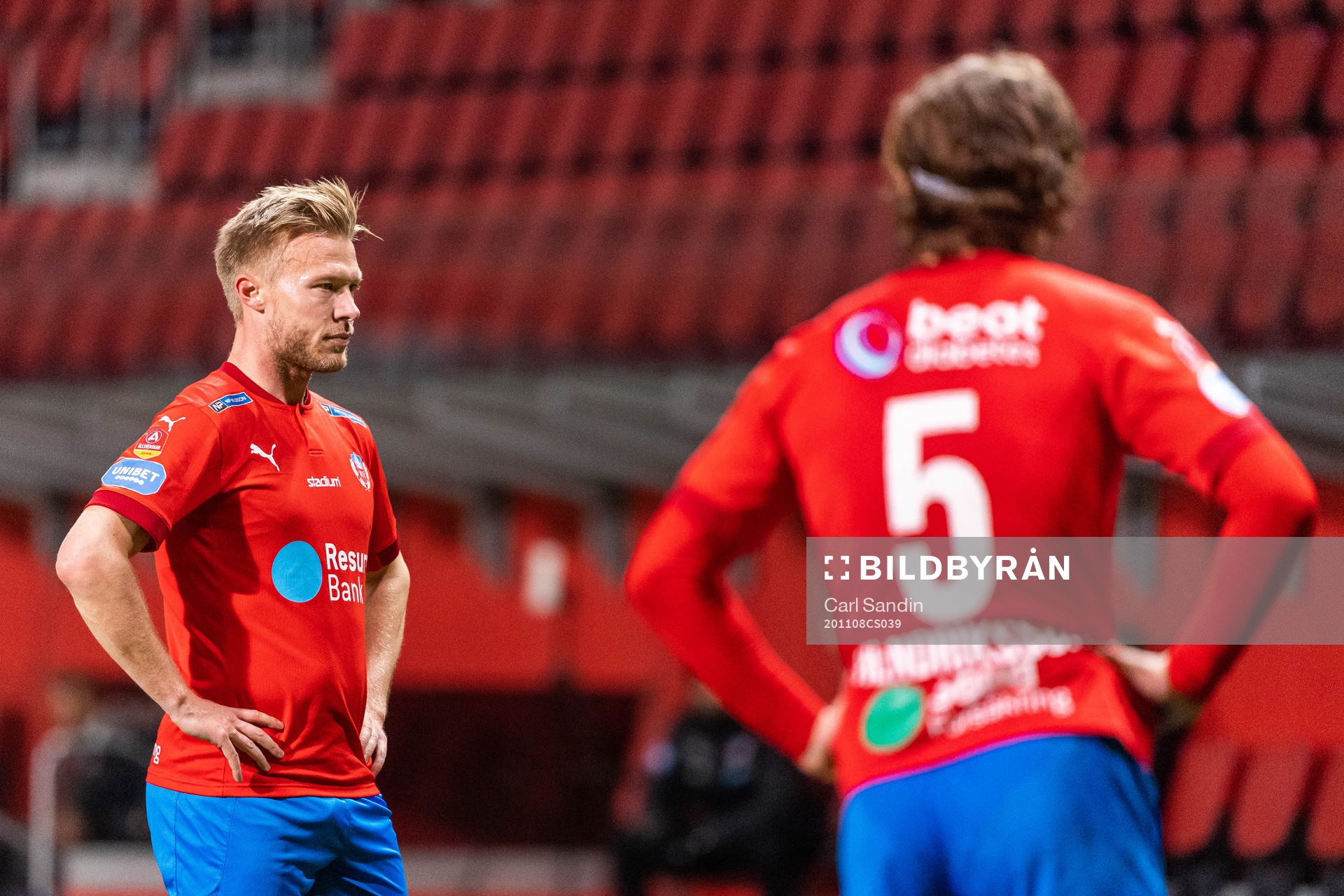 Helsingborgs Andreas Landgren och Brandur Hendriksson deppar