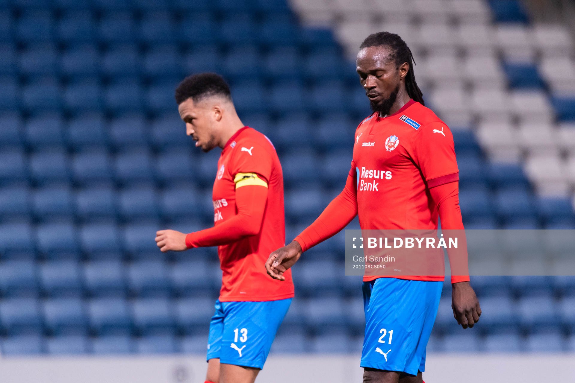 Helsingborgs Martin Olsson och Kebba Ceesay deppar