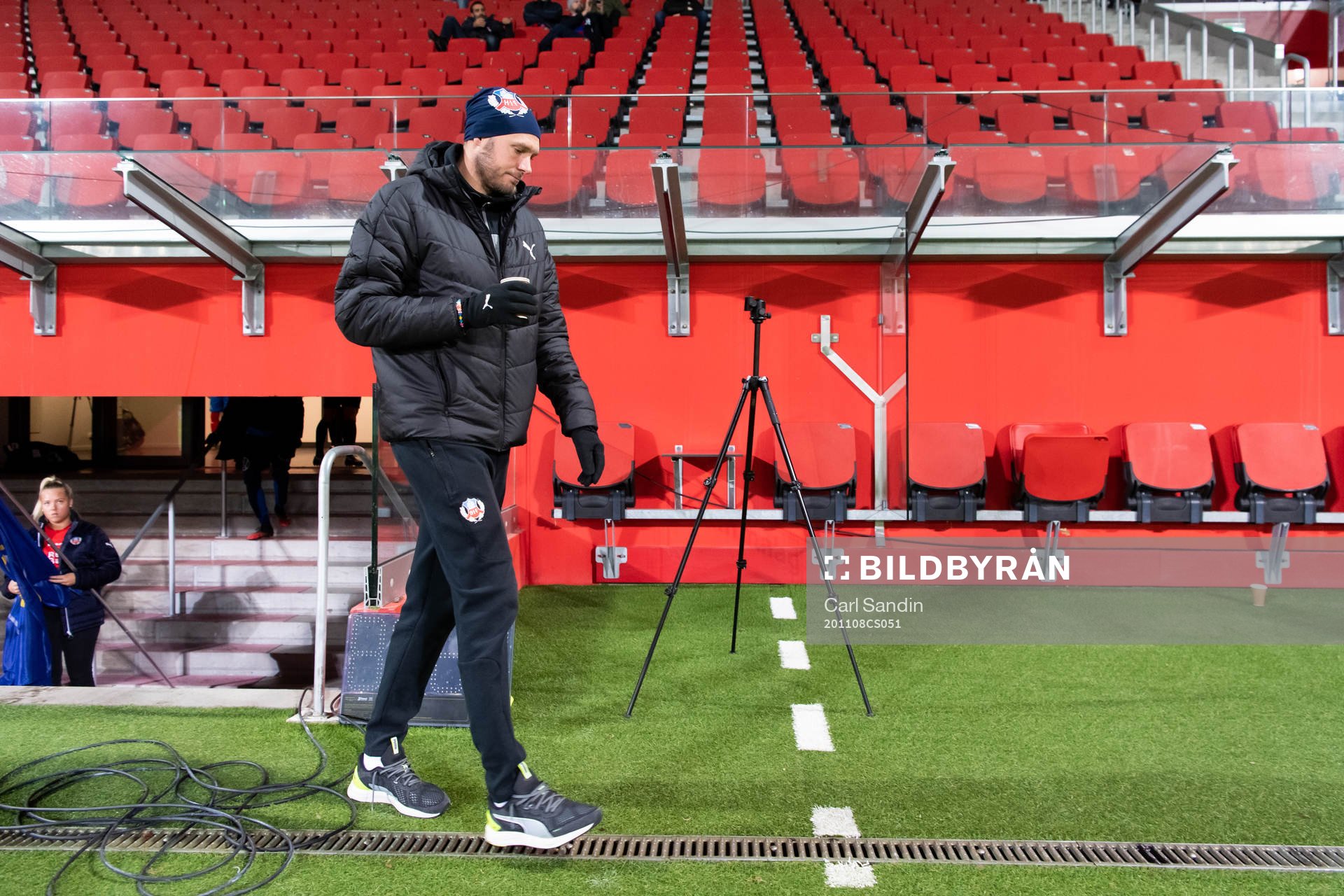 Helsingborgs Andreas Granqvist innan fotbollsmatchen i