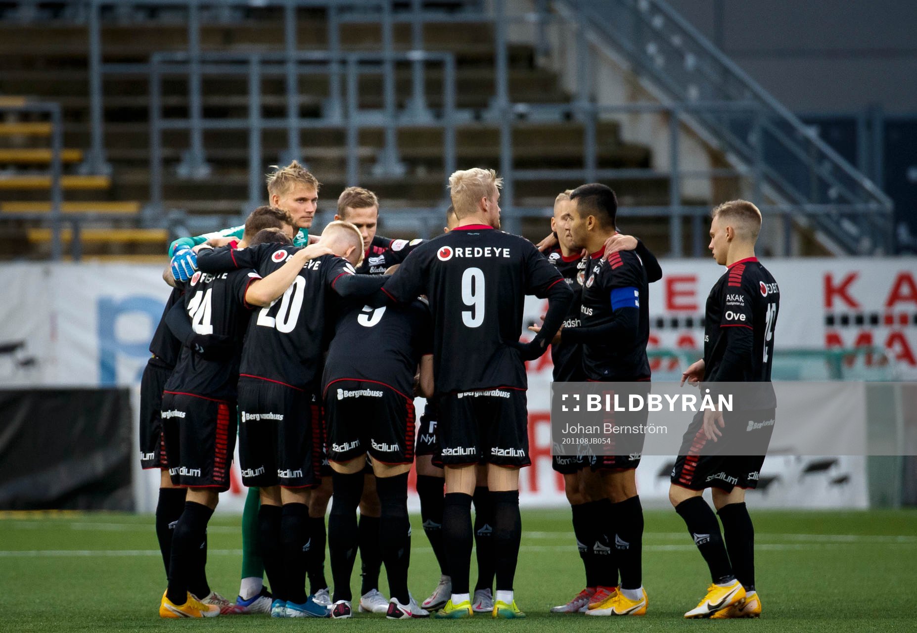 Kalmars målvakt Ole Söderberg, Carl Gustafsson och Geir