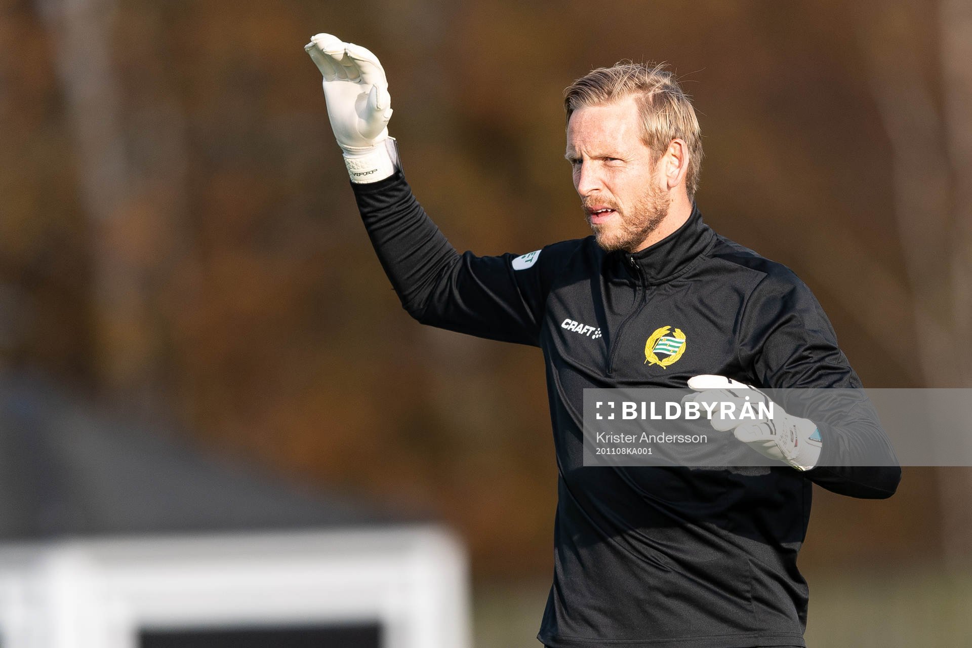 Hammarbys målvakt David Ousted före fotbollsmatchen i