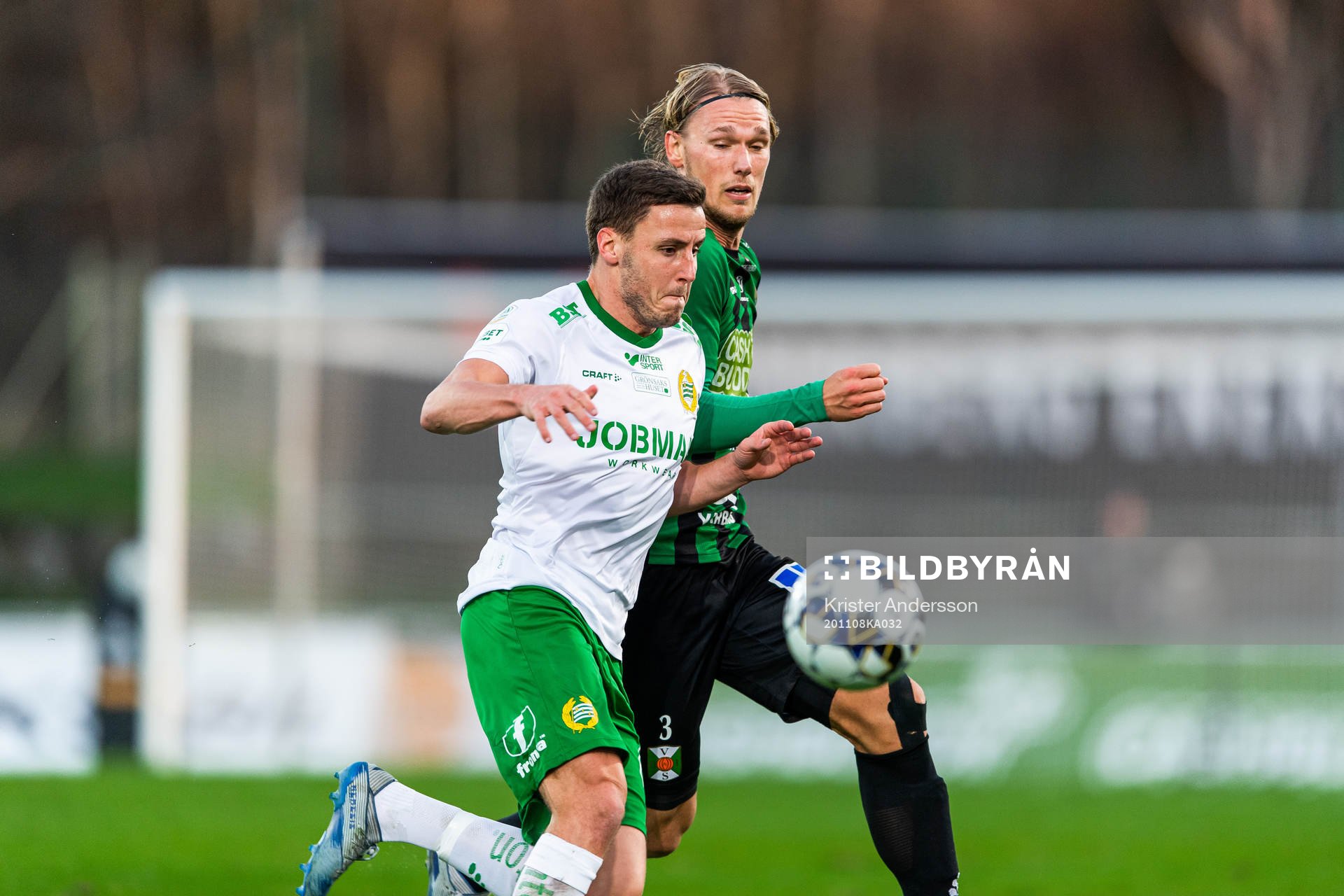 Hammarbys Jeppe Andersen och Varbergs Hampus Zachrisson