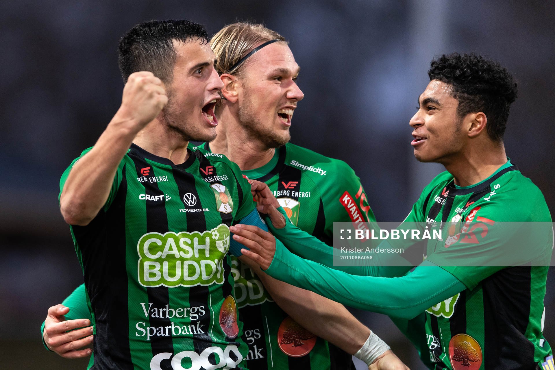 Varbergs Astrit Selmani, Hampus Zachrisson och Keanin Ayer