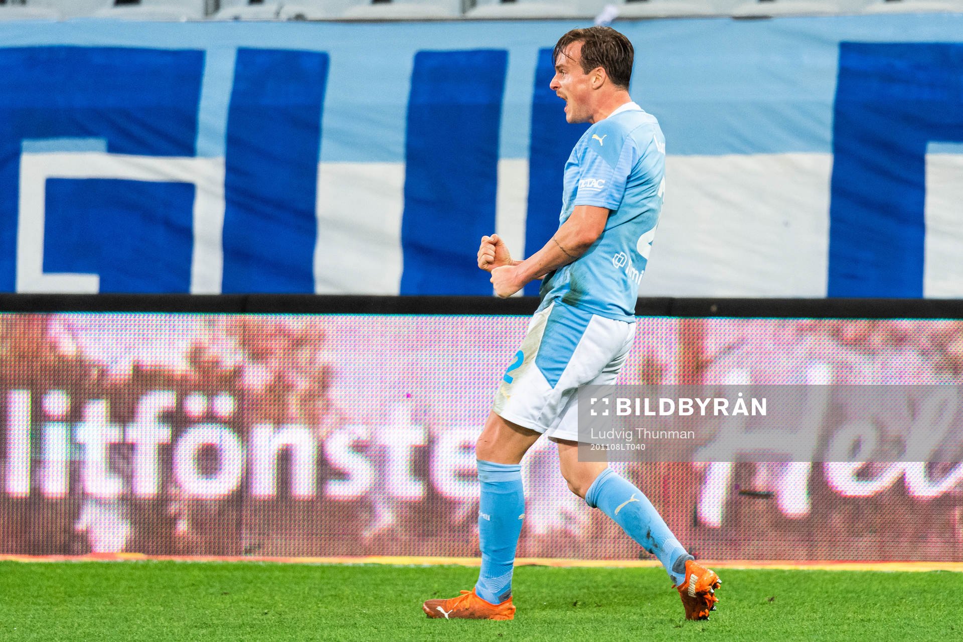 Malmö FFs Eric Larsson jublar