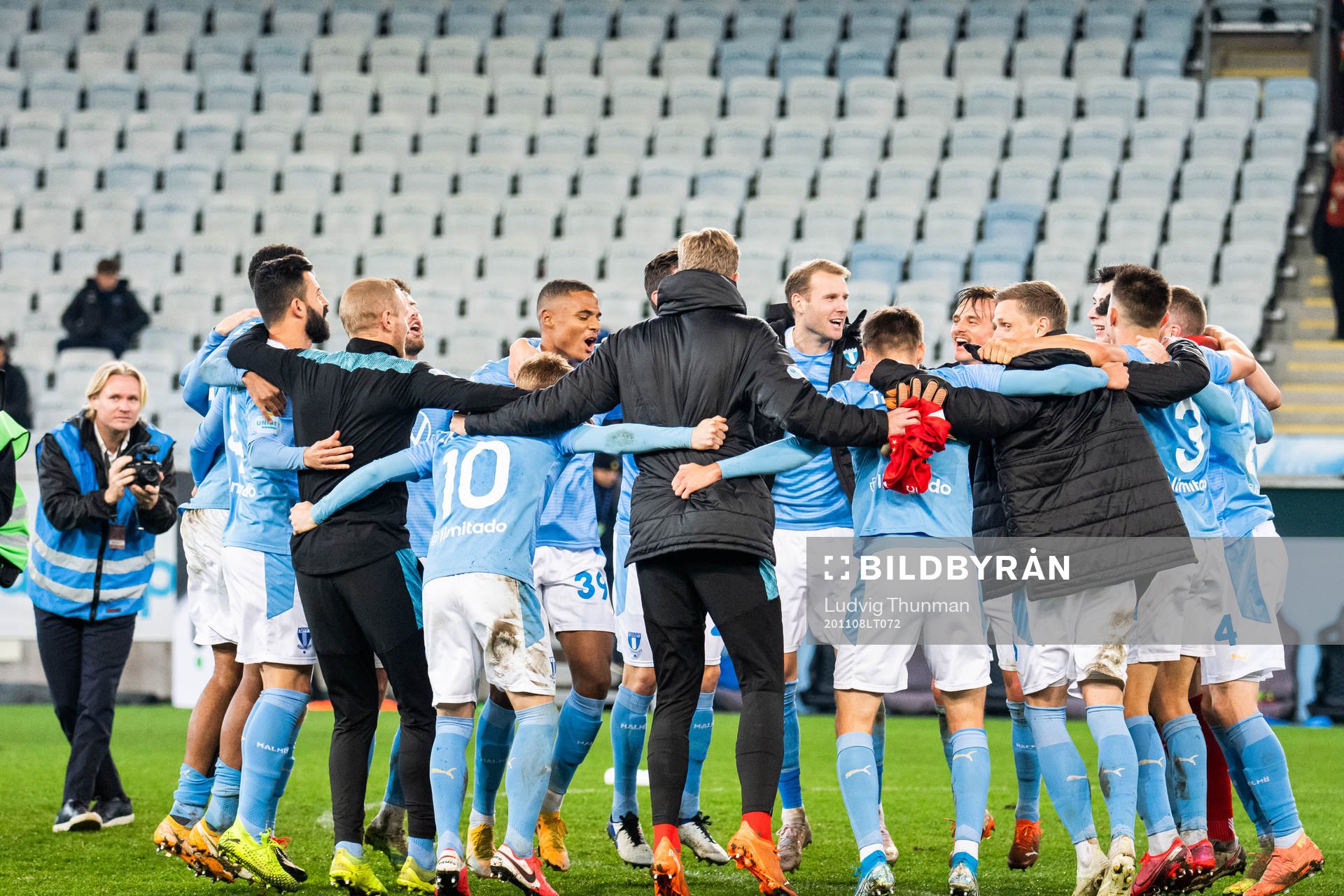 Malmö FFs spelare jublar över SM-guldet