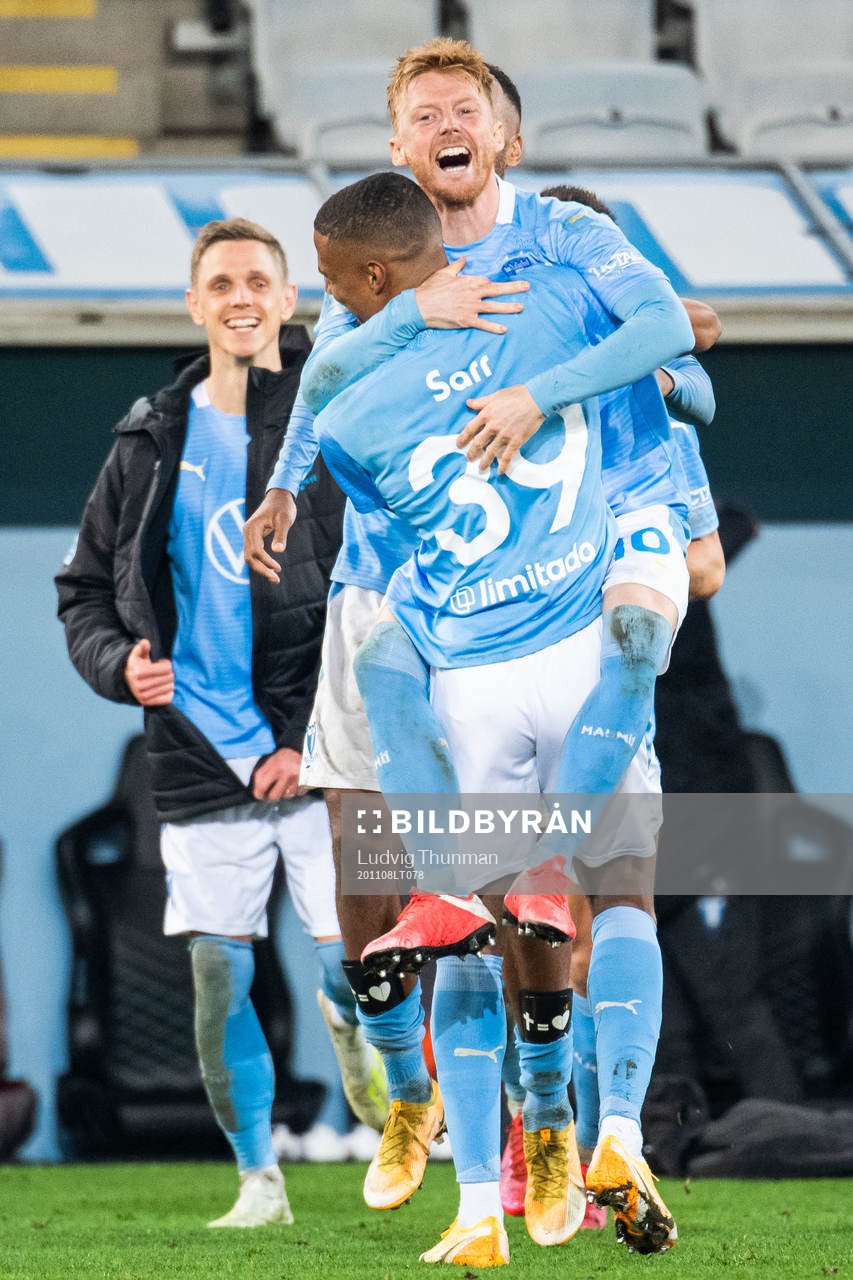 Malmö FFs Isaac Kiese Thelin, Amin Sarr och Anders