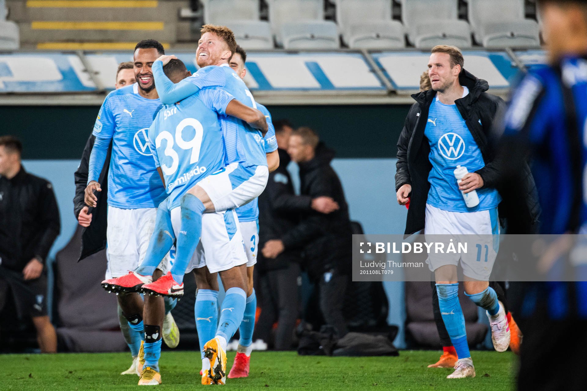 Malmö FFs Isaac Kiese Thelin, Amin Sarr och Anders