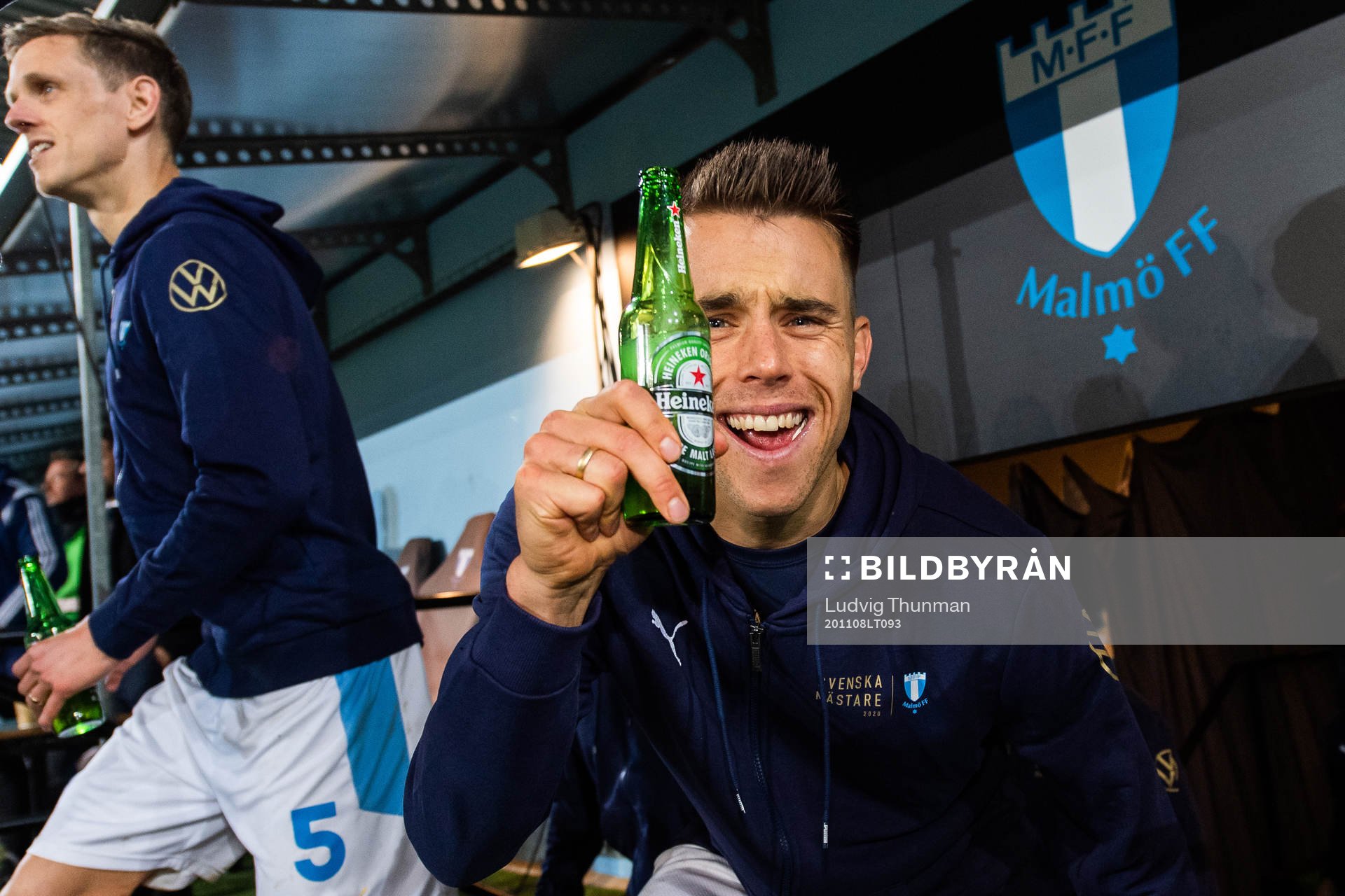Malmö FFs Jonas Knudsen jublar över SM-guldet