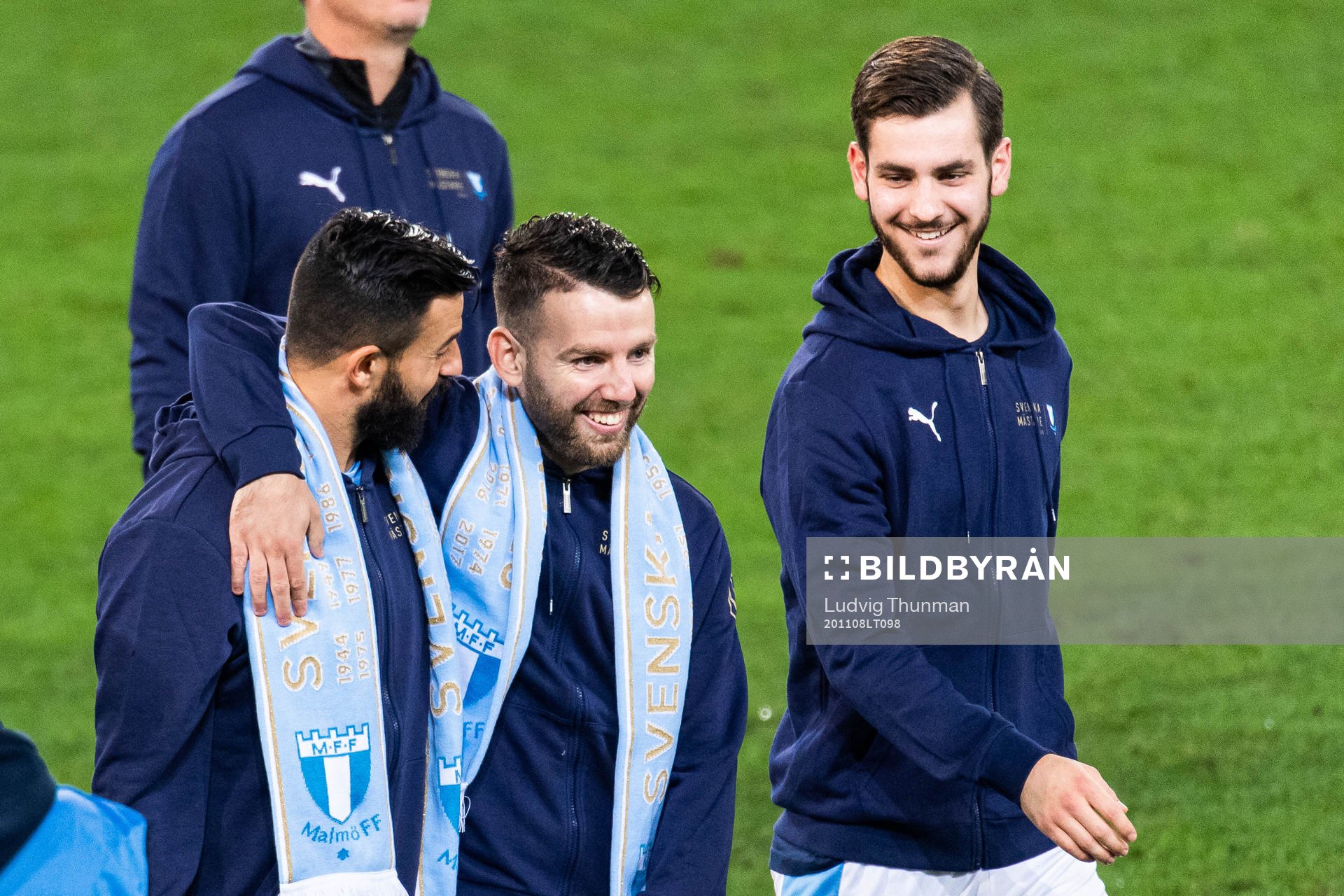 Malmö FFs Behrang Safari, Erdal Rakip och Adi Nalic jublar