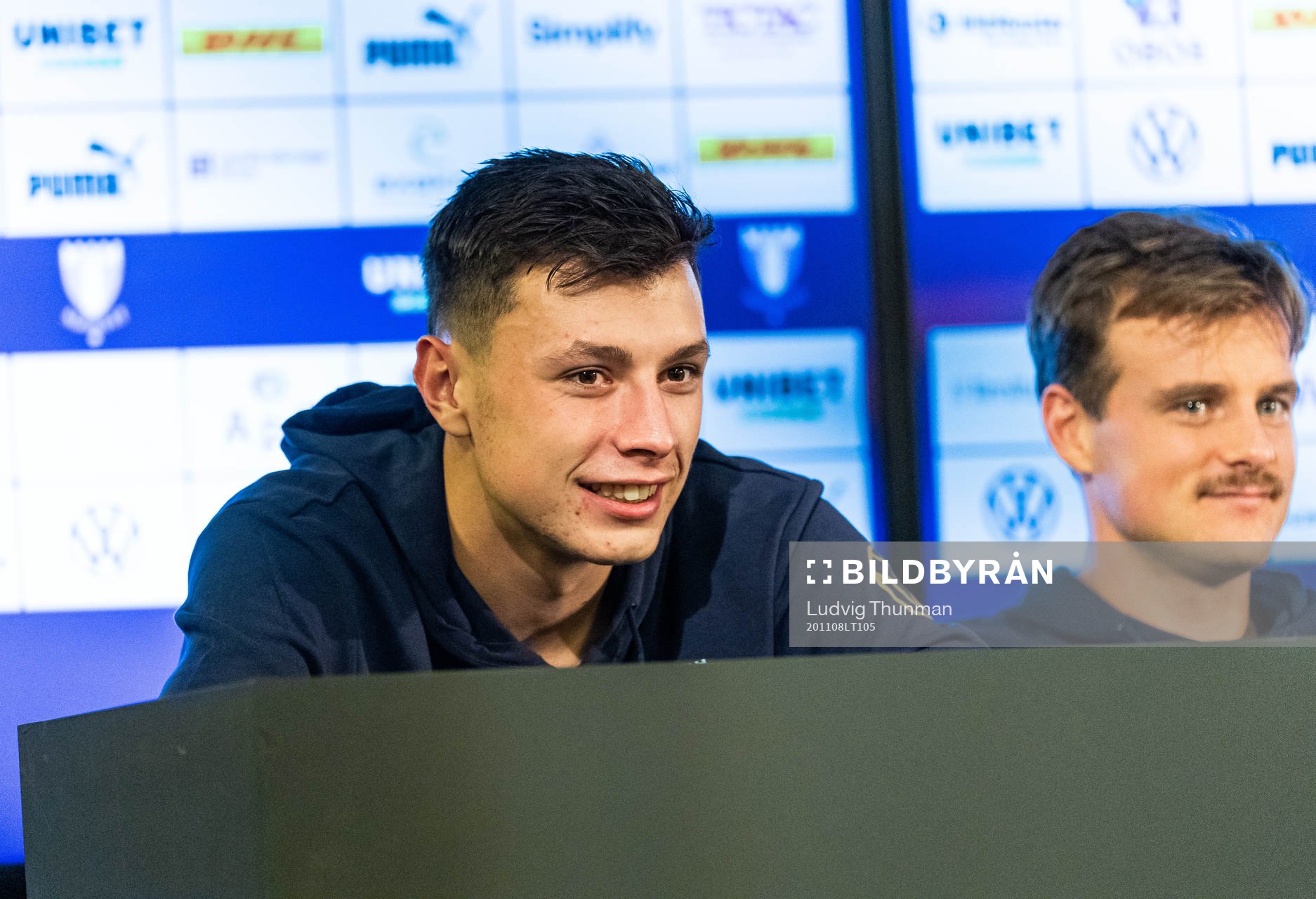 Malmö FFs Anel Ahmedhodzic på presskonferensen