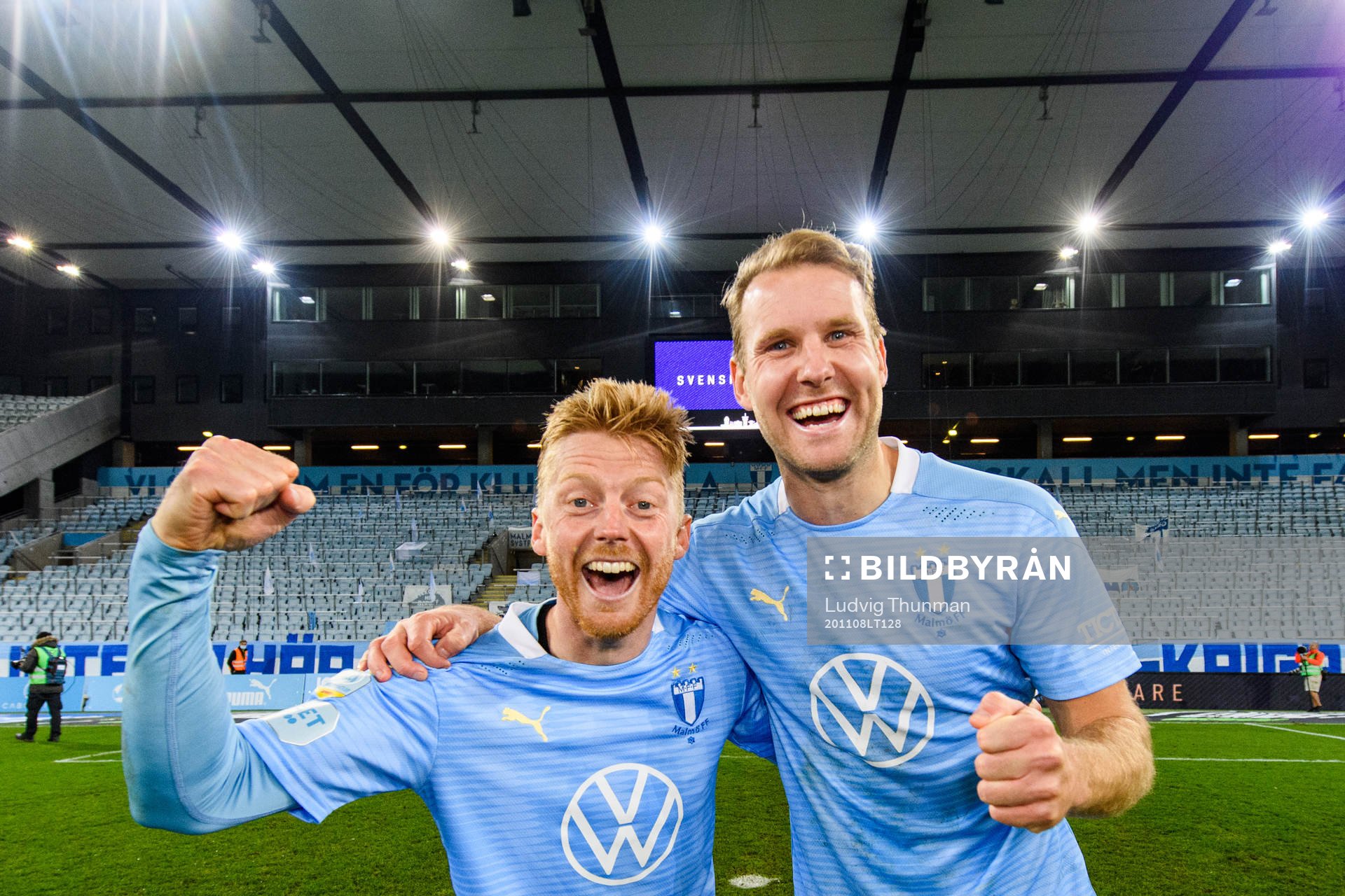 Malmö FFs Anders Christiansen och Ola Toivonen jublar