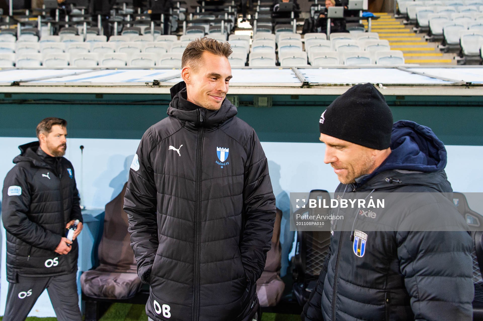 Malmö FFs  assisterande tränare Daniel Bäckström och