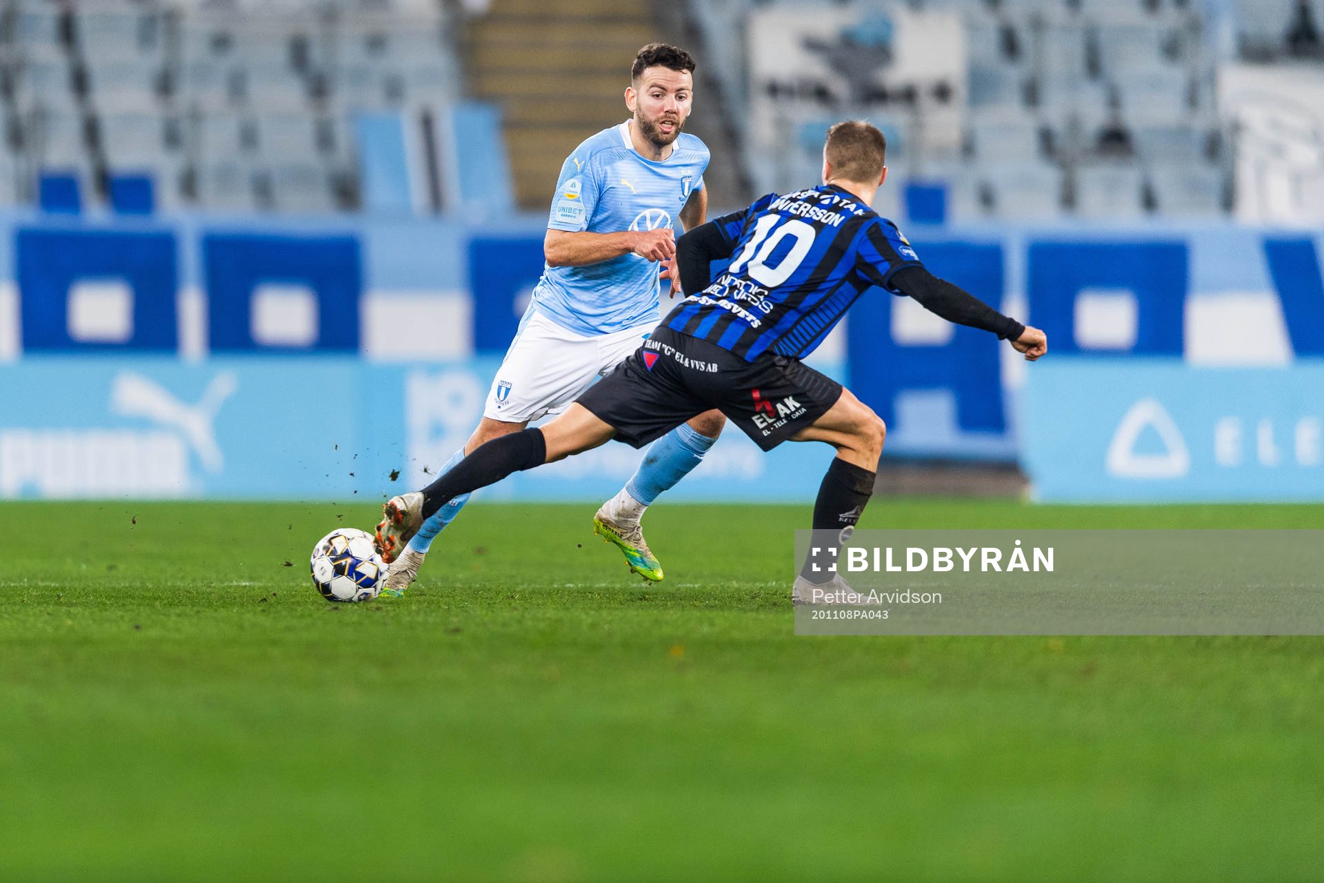 Malmö FFs  Erdal Rakip och Sirius Elias Andersson