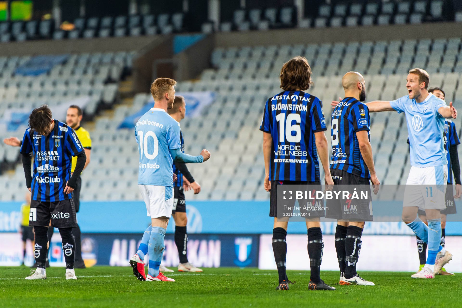 Malmö FFs  Anders Christiansen och Ola Toivonen jublar