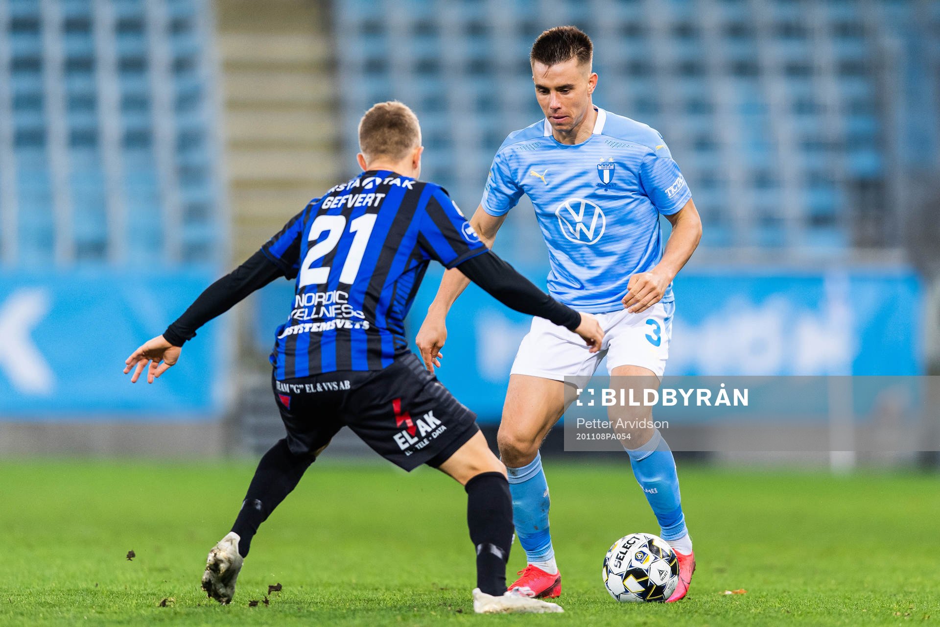 Malmö FFs Jonas Knudsen och Sirius Simon Gefvert
