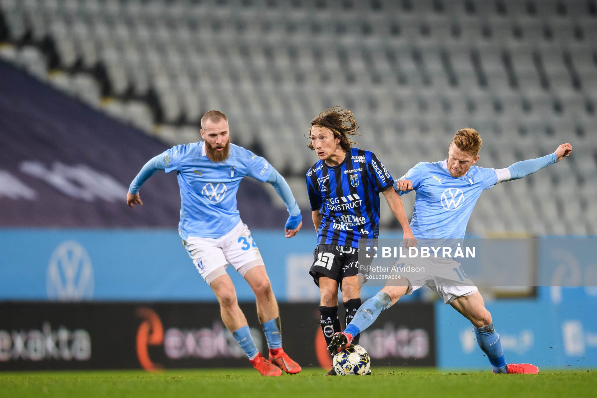 Malmö FFs Jo Inge Berget och Anders Christiansen mot