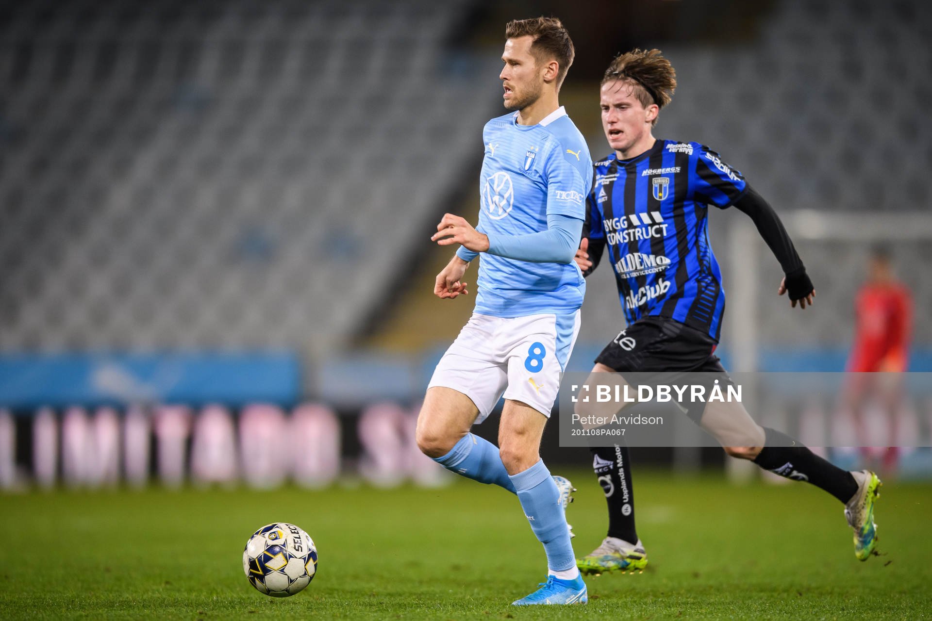 Malmö FFs  Arnór Traustason och Sirius Johan Karlsson