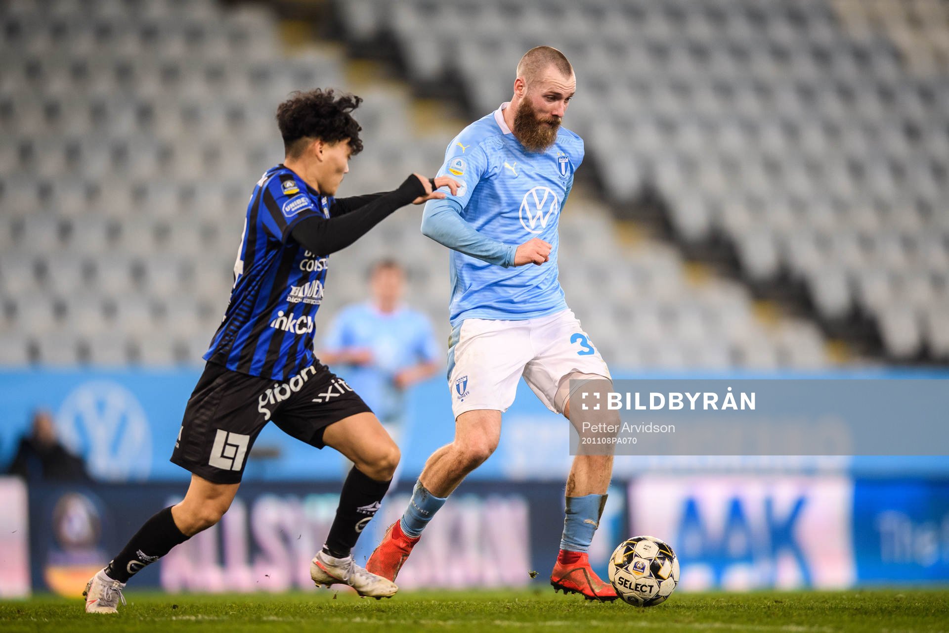 Sirius Isak Bråholm och Malmö FFs Jo Inge Berget