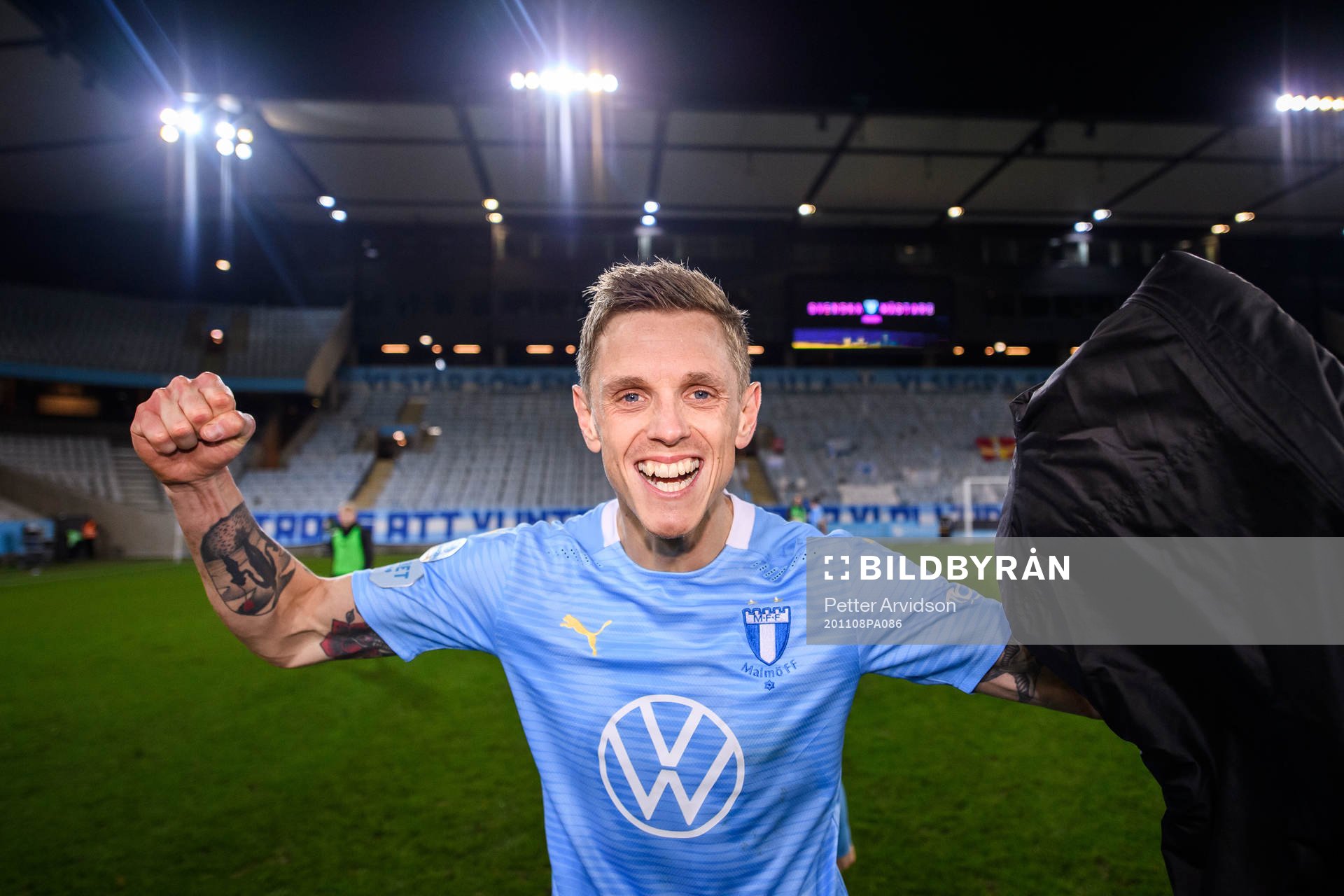 Malmö FFs Sören Rieks jublar över SM-guldet